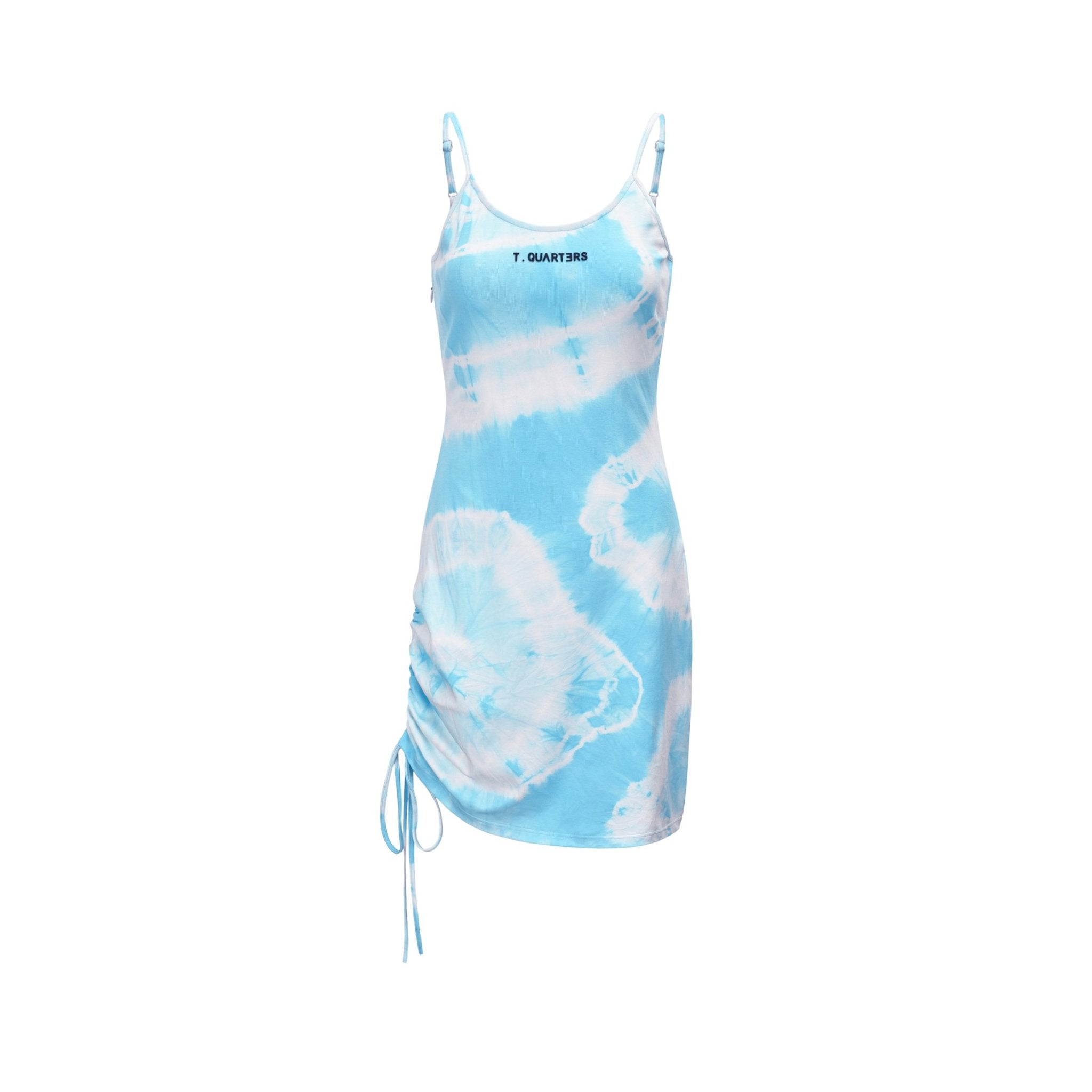 Blue Tie-Dye Slip Dress