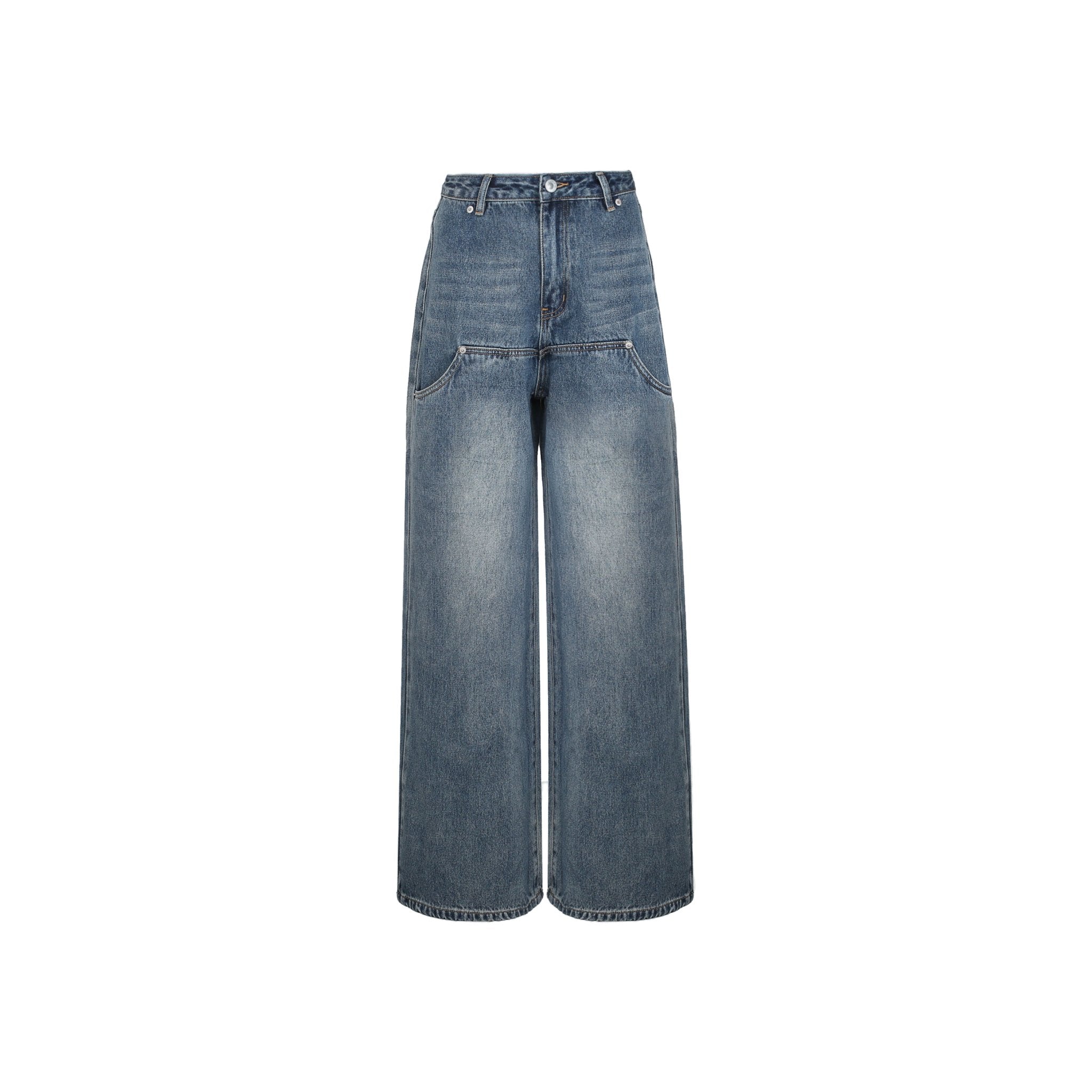 Blue Ultra Wide-Leg Jeans