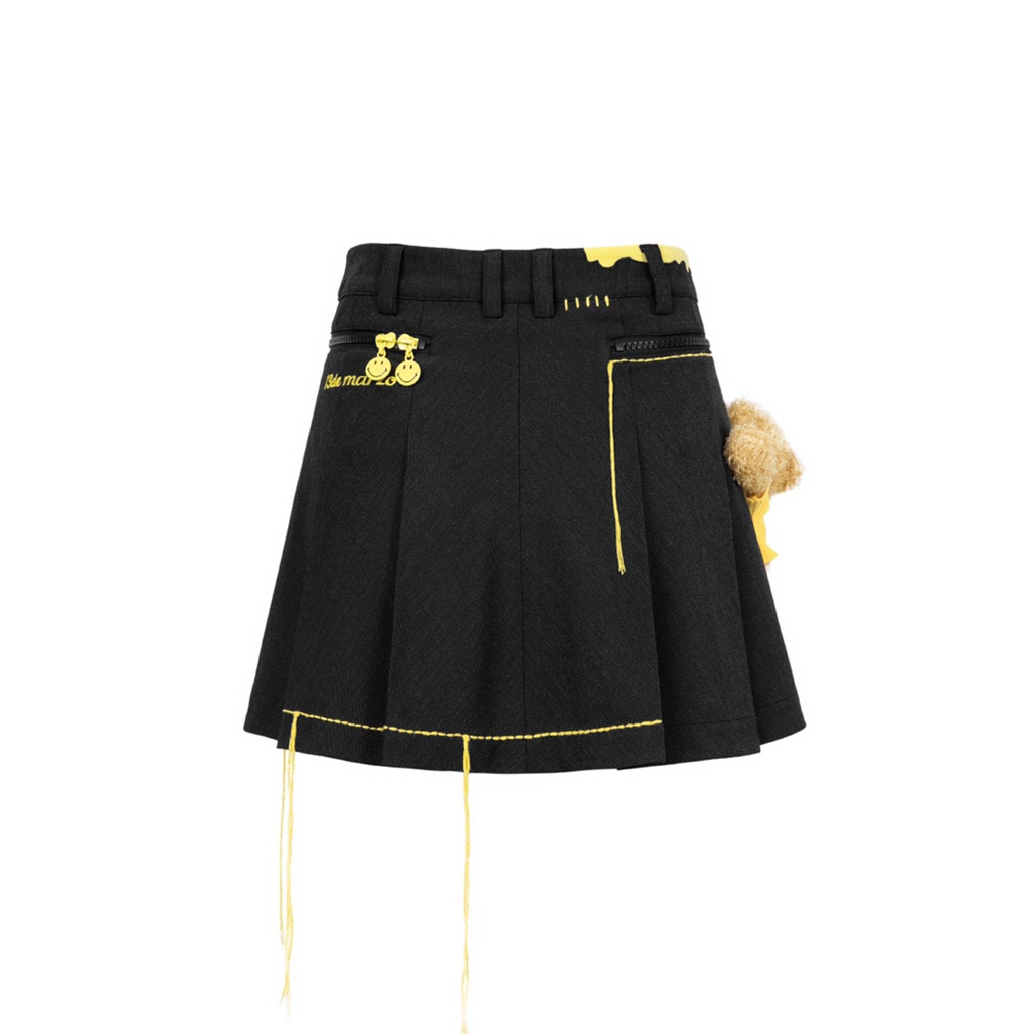 Broken Suture Skirt Black