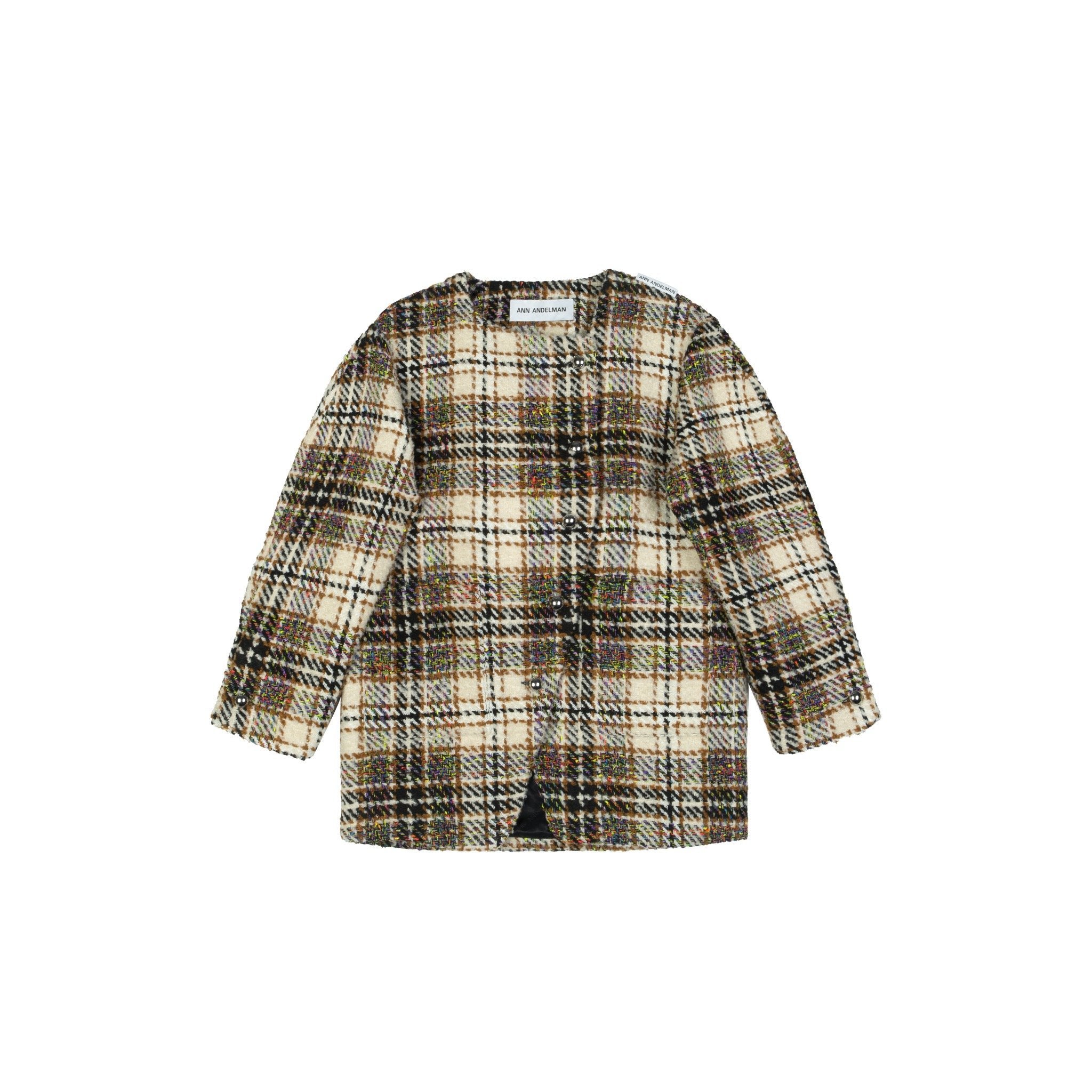 Brown Plaid Oversize Jacket