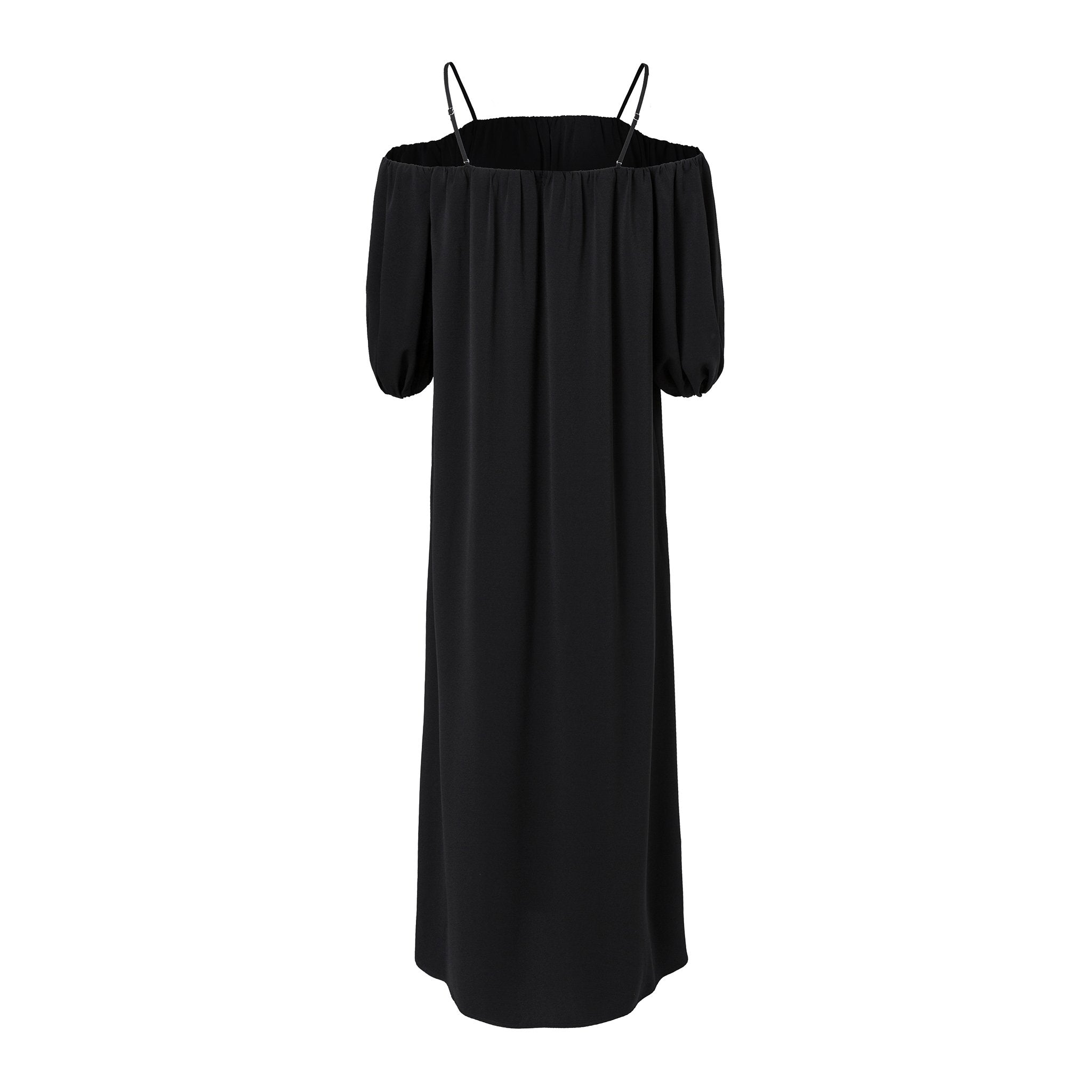 Black Bubble Sleeve Dress