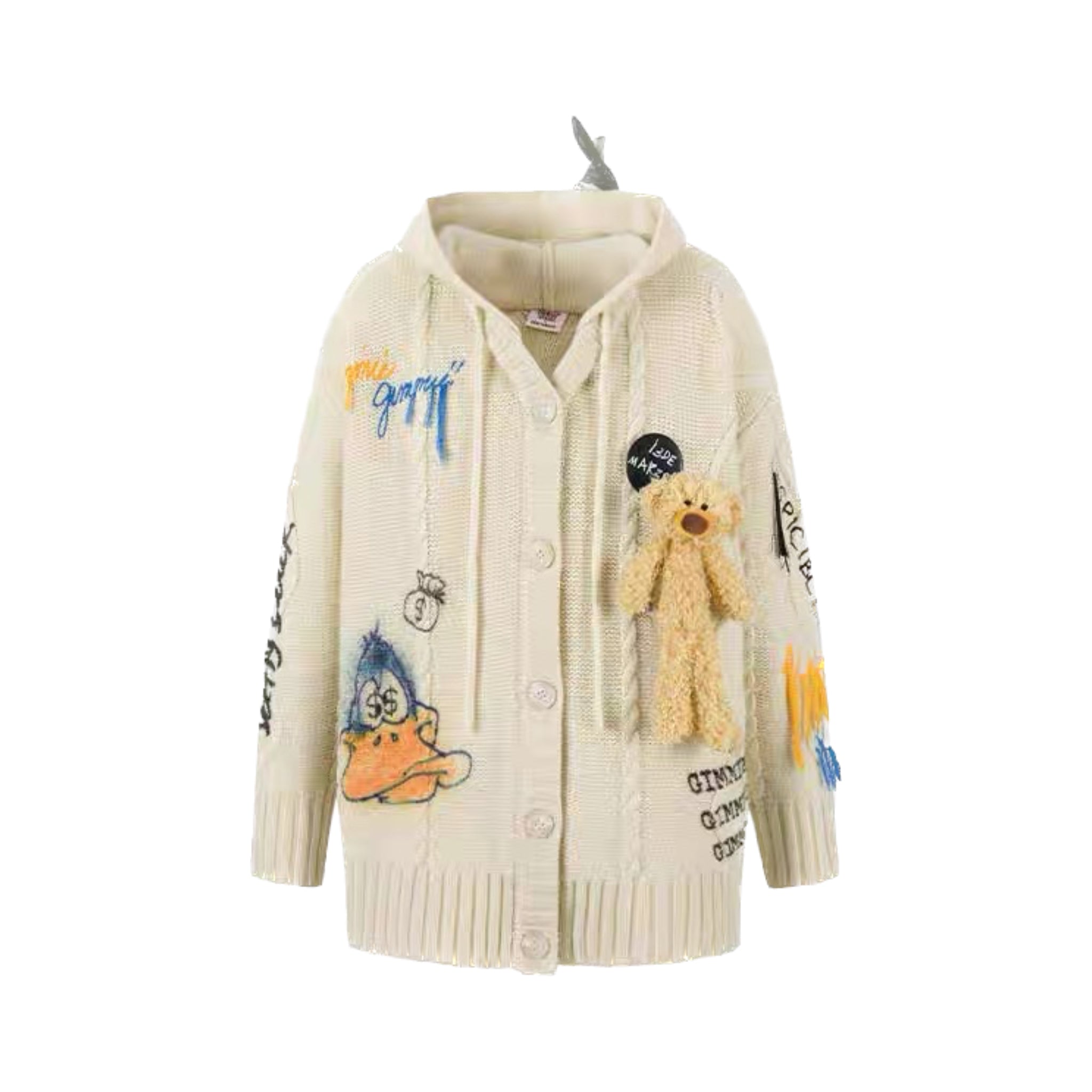 Bugs Bunny Khaki Knit Cardigan