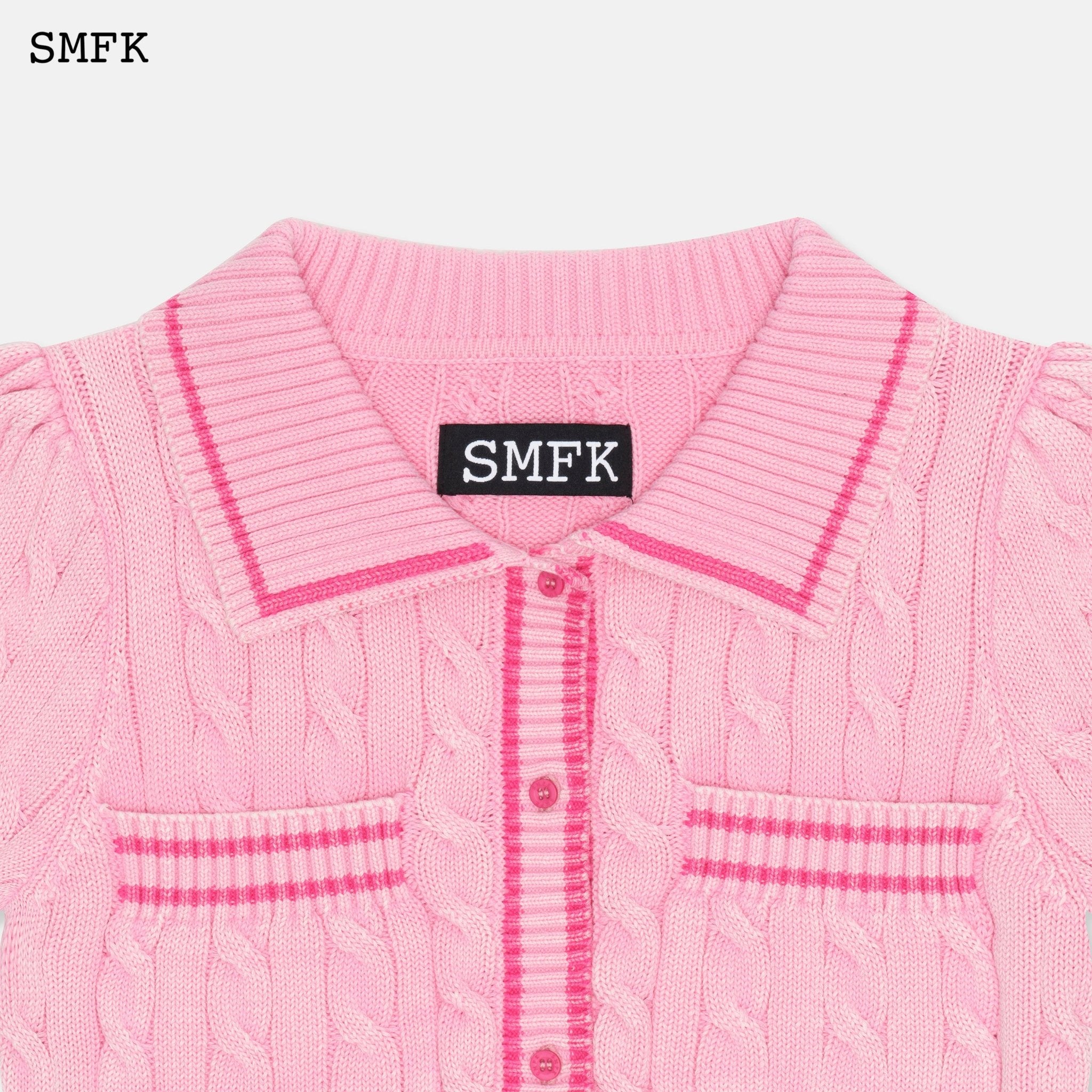 Campus Pink Checkered Polo