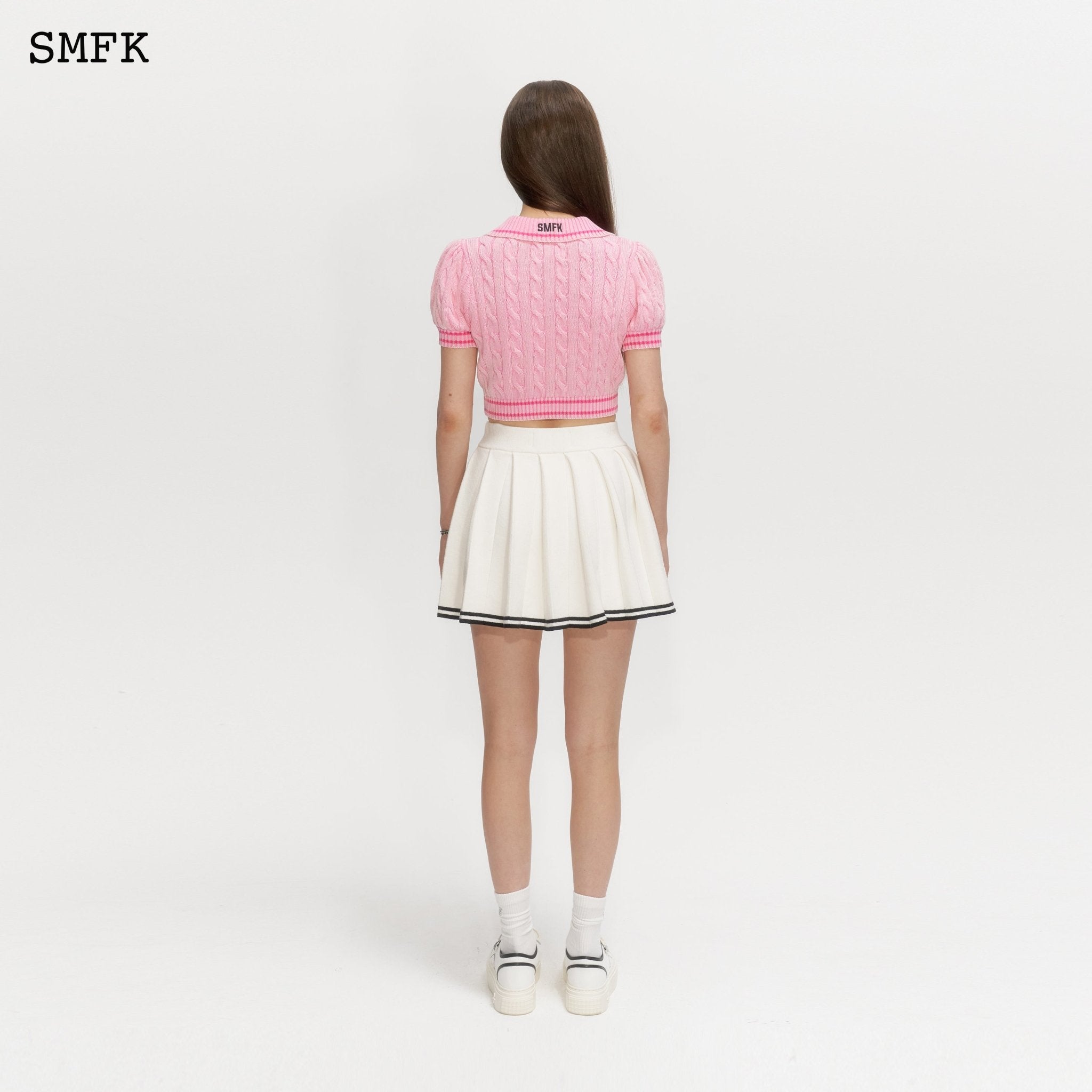 Campus Pink Checkered Polo