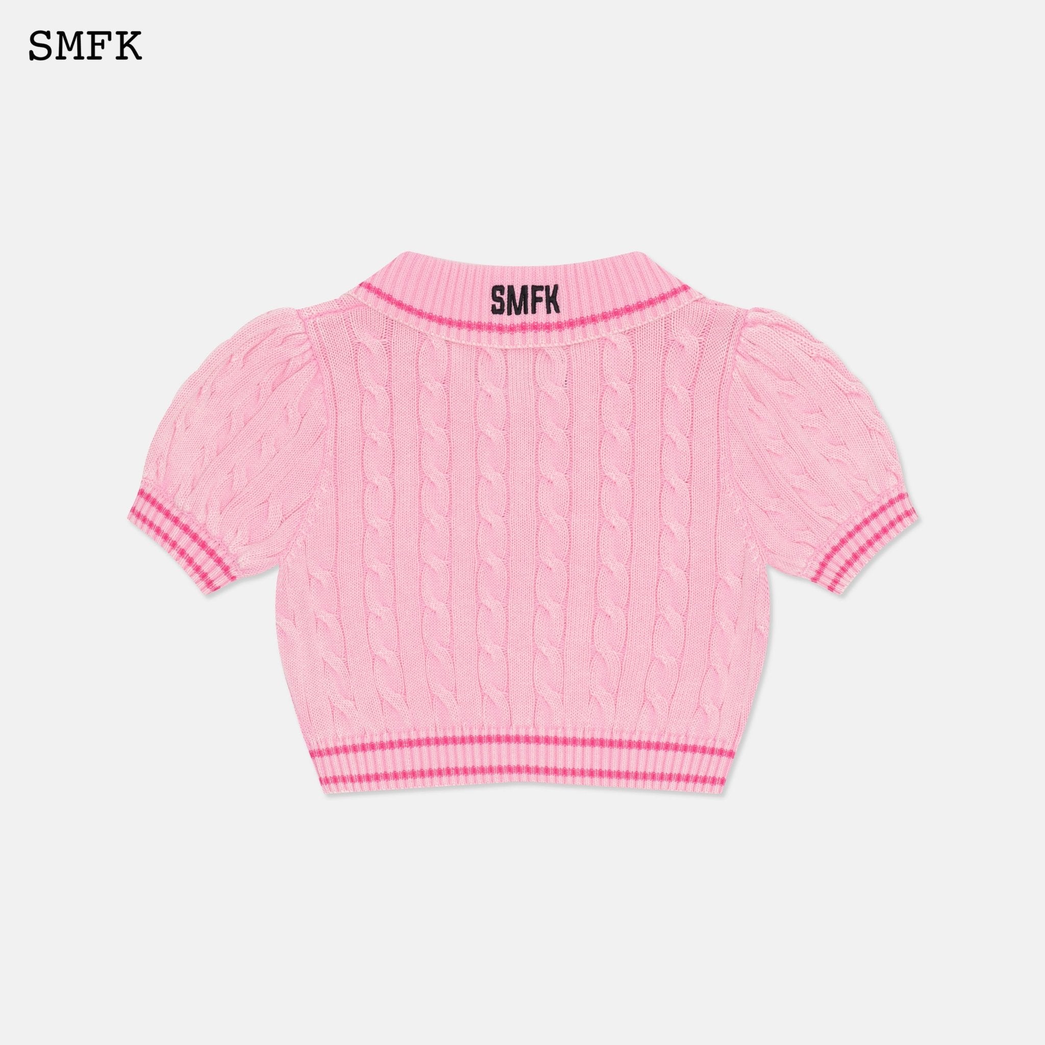 Campus Pink Checkered Polo