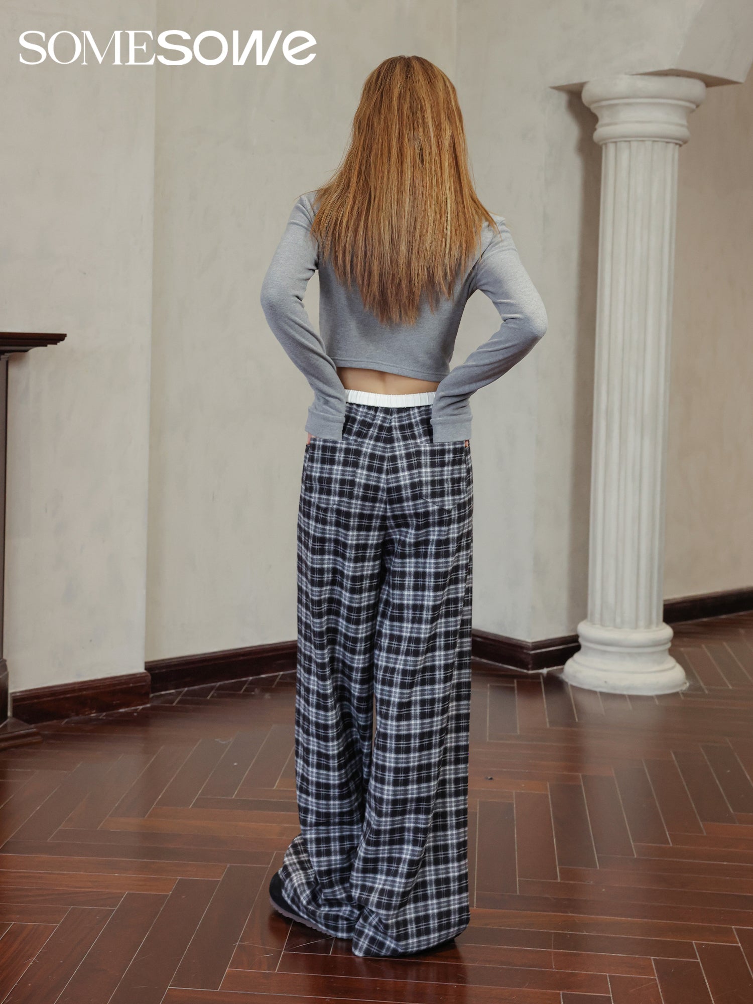 Checkered Long Casual Pants