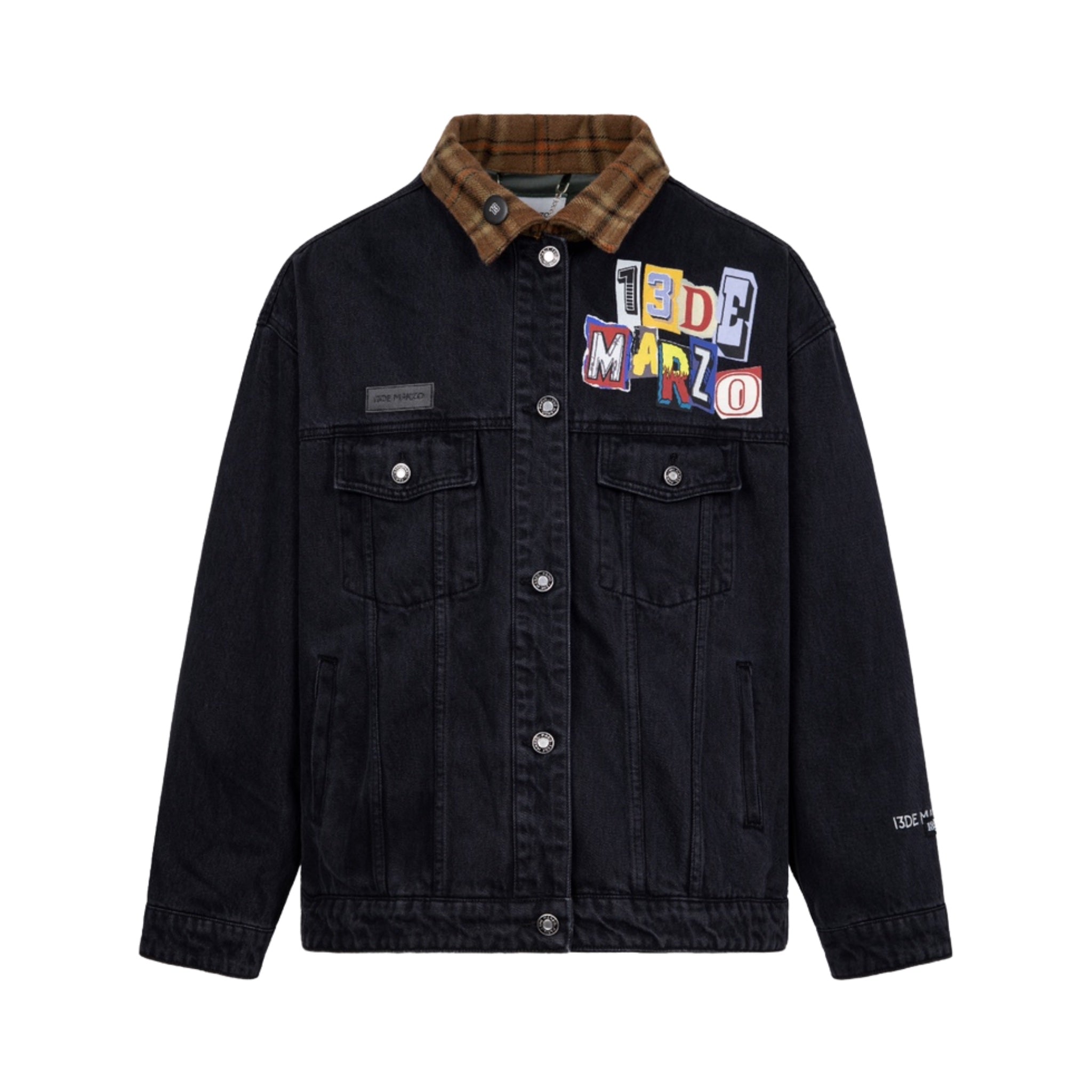 Clipping Logo Bear Denim Jacket Raven