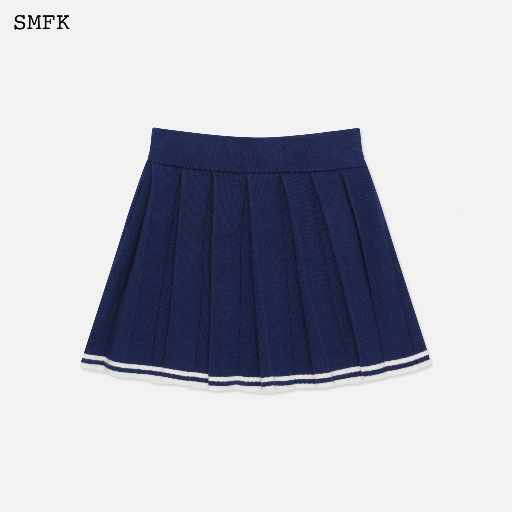 Compass Academy Navy Cashmere Pleated Skirt