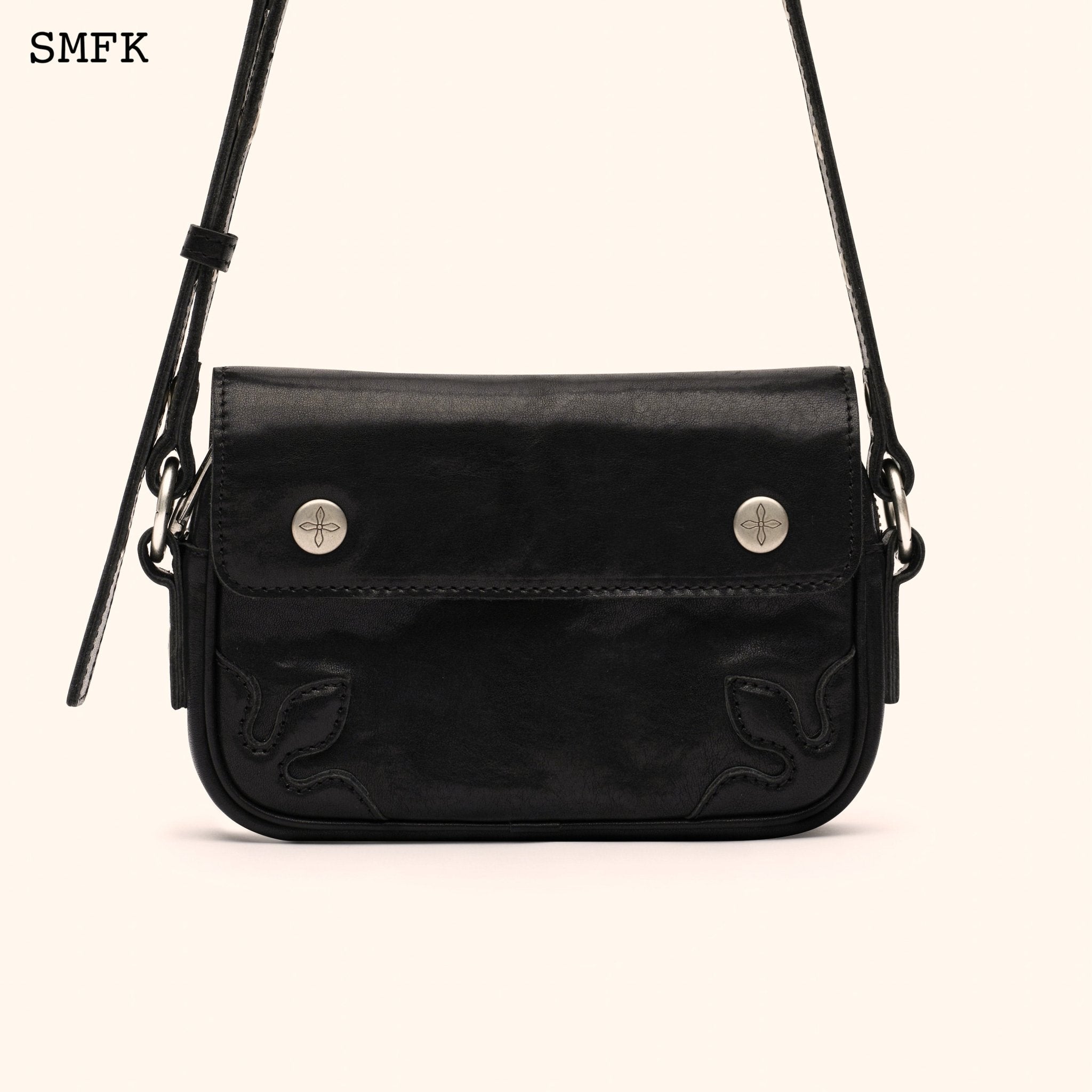 Compass Adventure Vintage Fanny Bag In Black (Small)