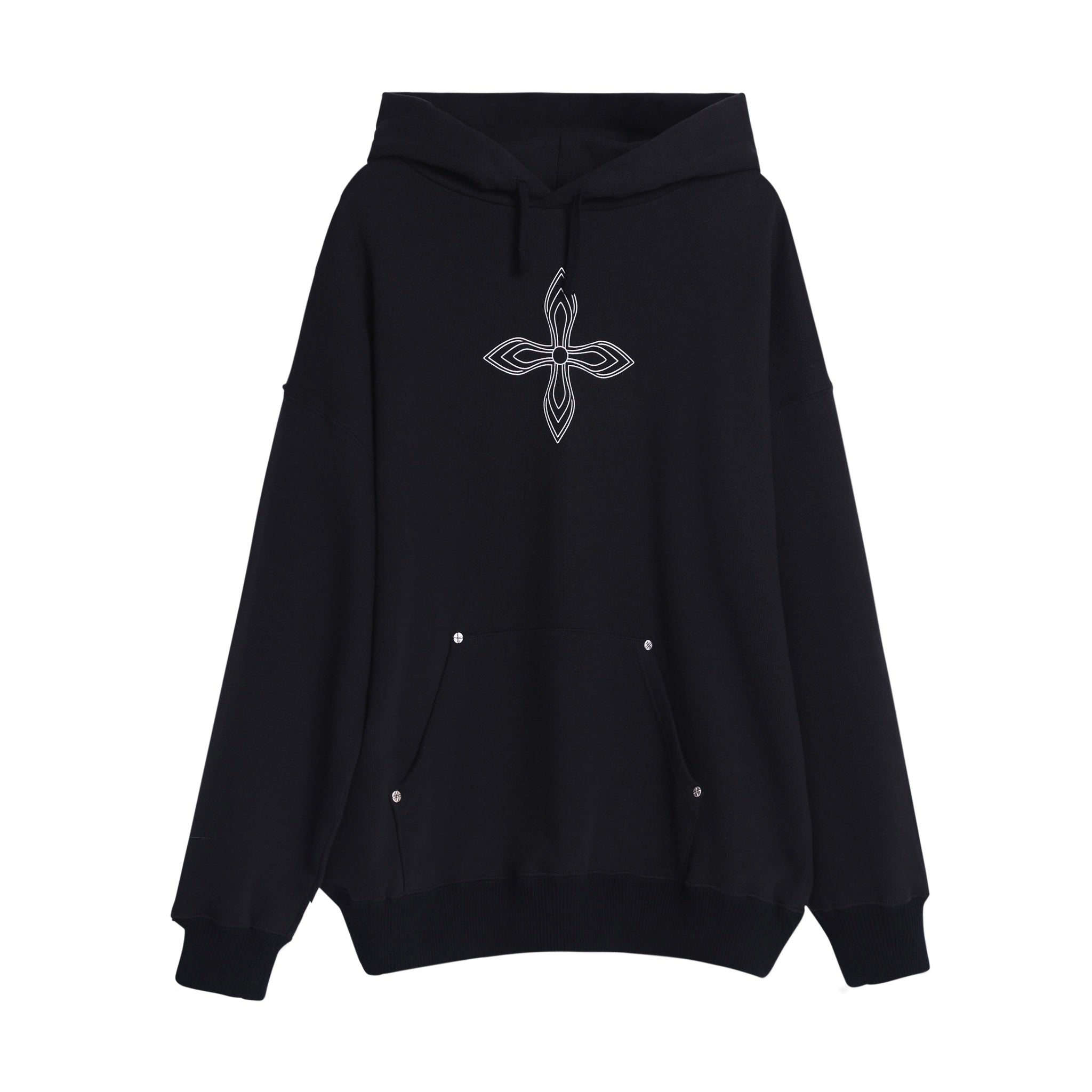 Compass Cross Classic Hoodie Midnight Black