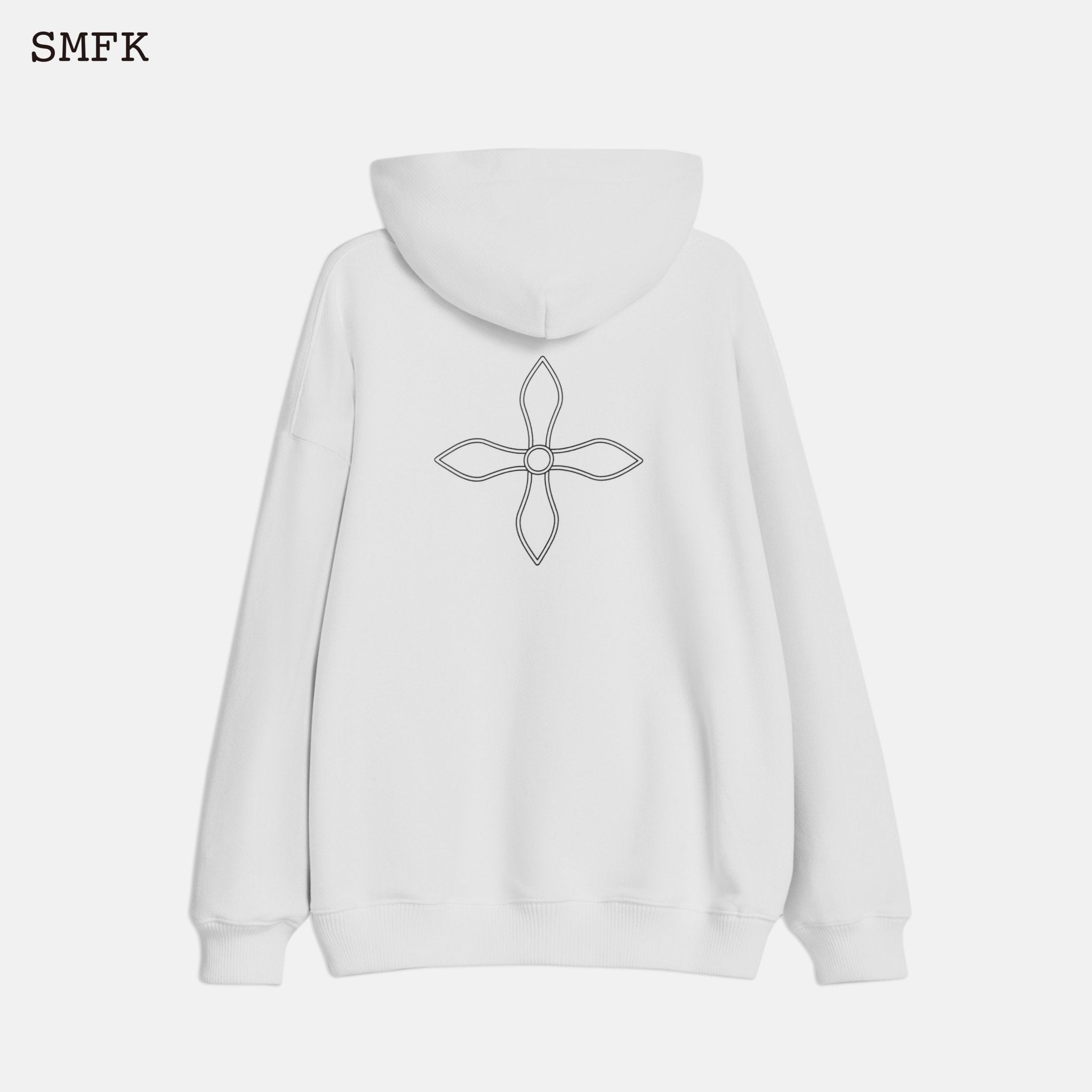 Compass Cross Classic Hoodie Sky White