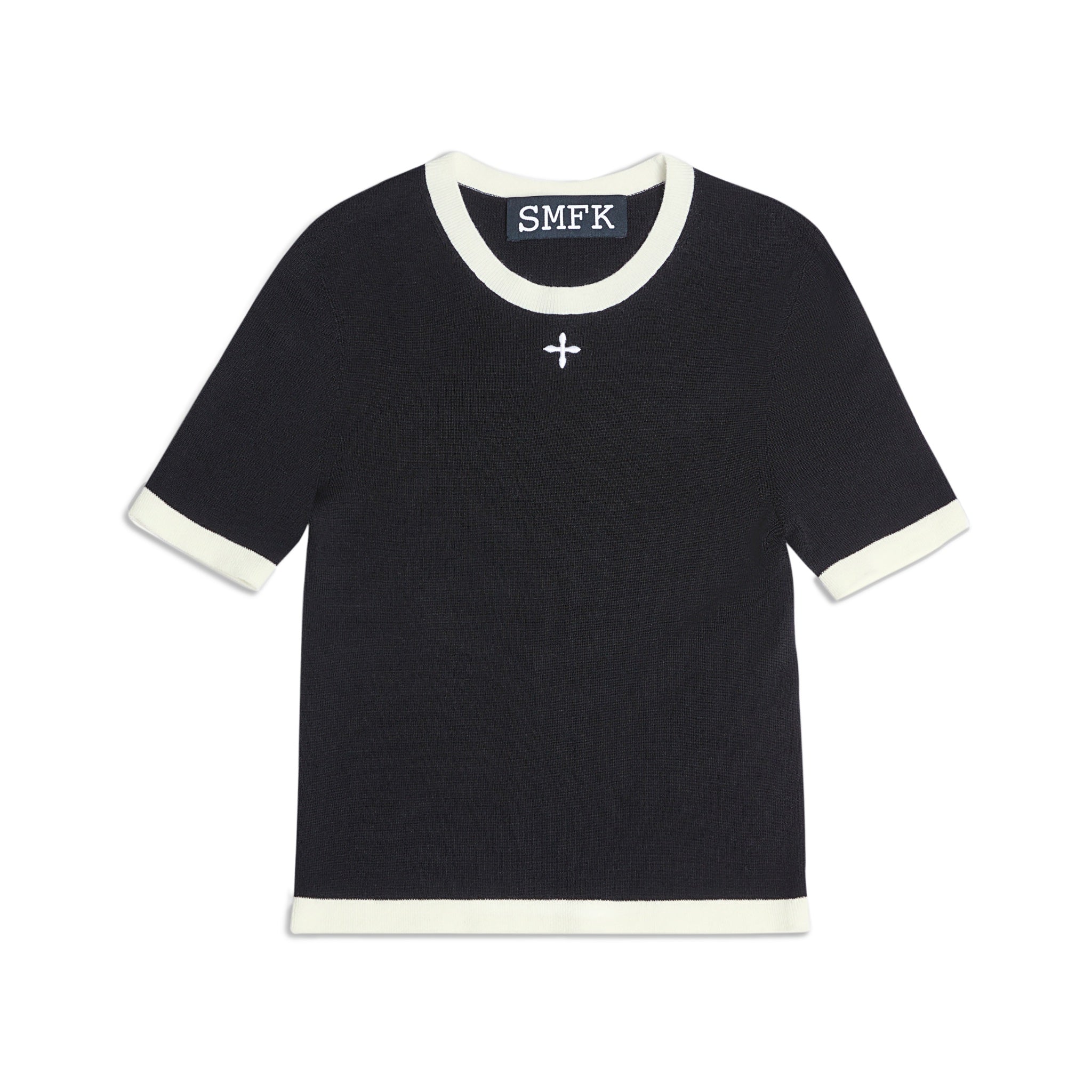 Compass Cross Classic Wool Knit Tee Midnight Black