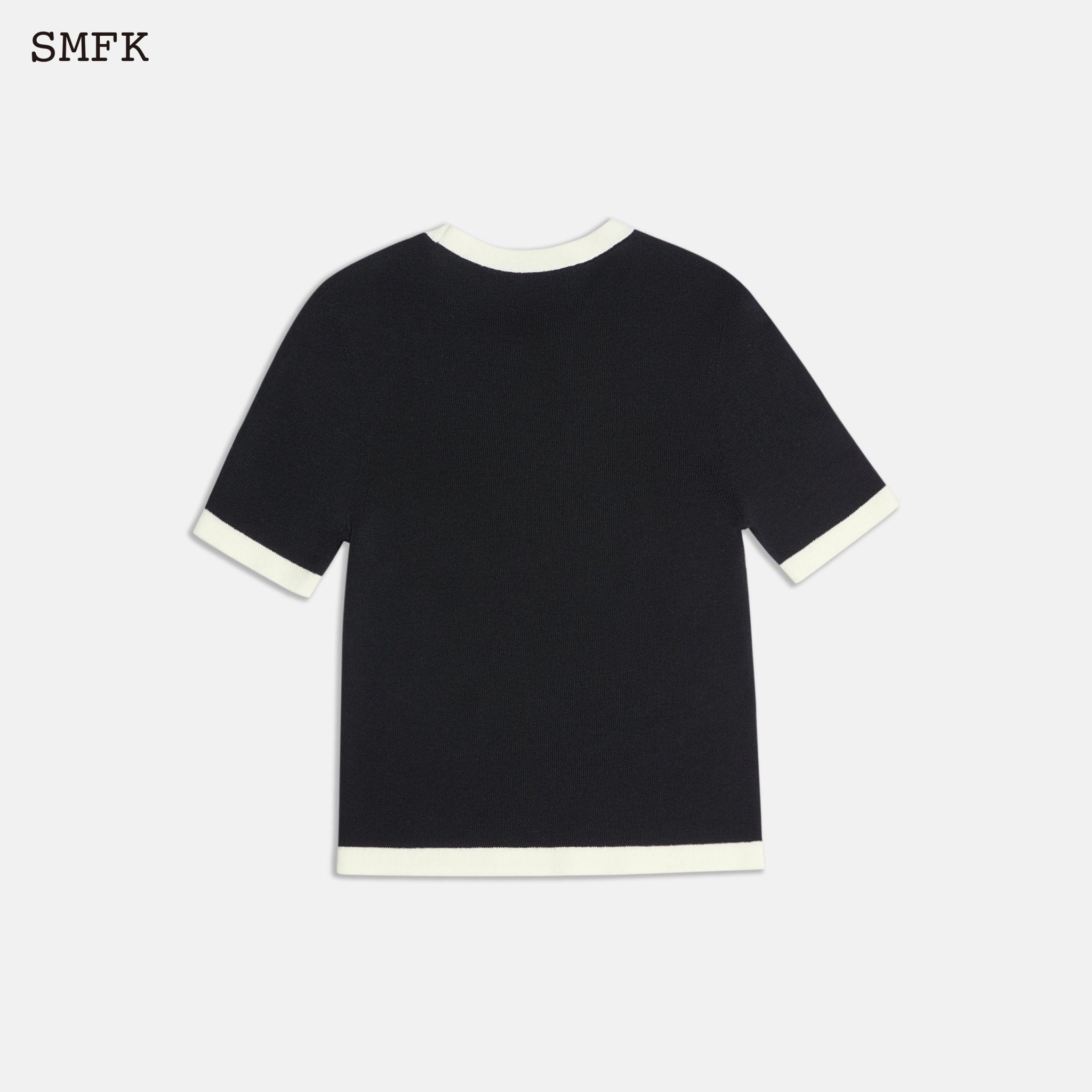 Compass Cross Classic Wool Knit Tee Midnight Black