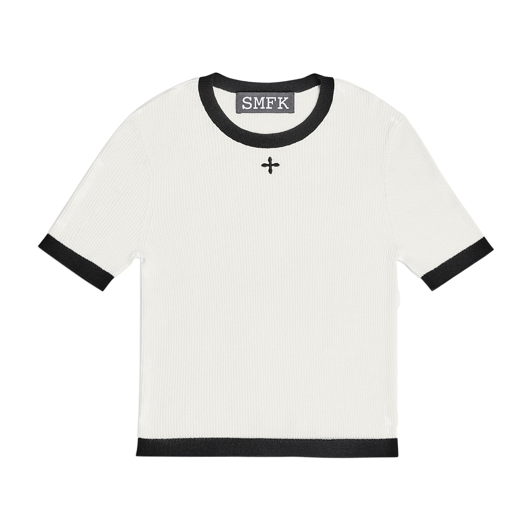 Compass Cross Classic Wool Knit Tee Sky White