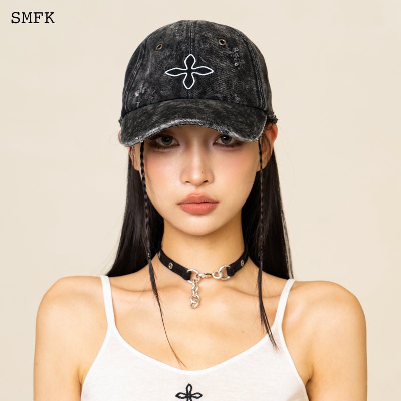 Compass Cross Denim Baseball Cap