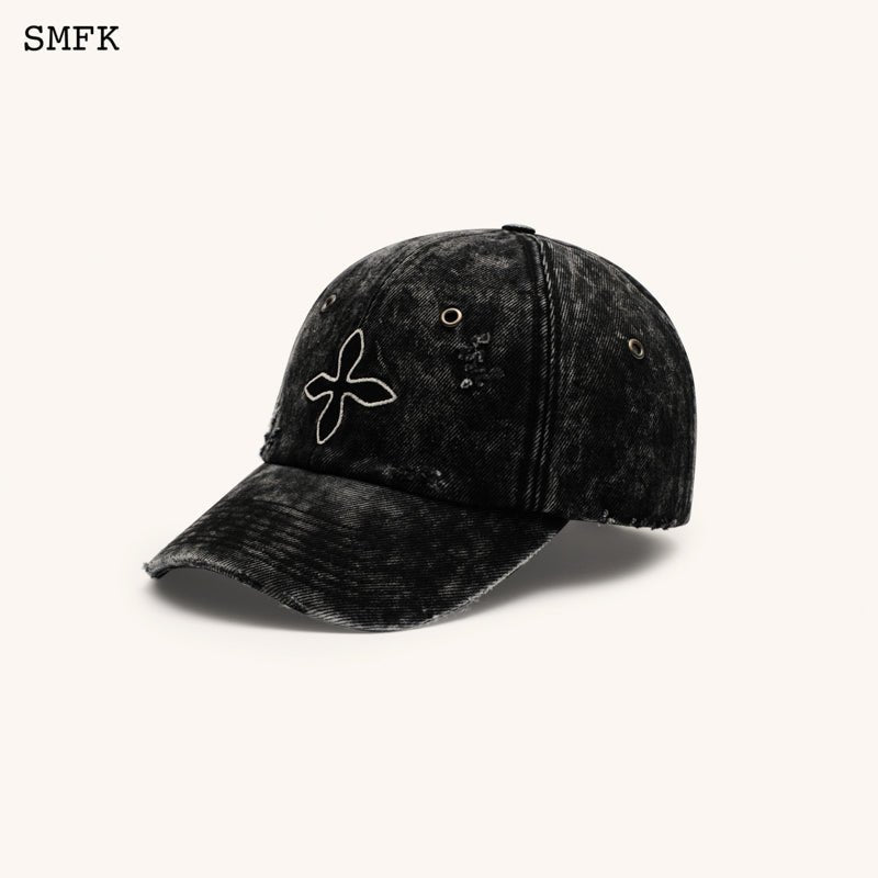 Compass Cross Denim Baseball Cap