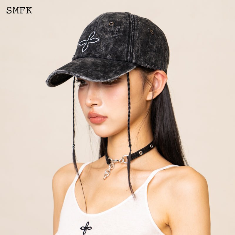 Compass Cross Denim Baseball Cap