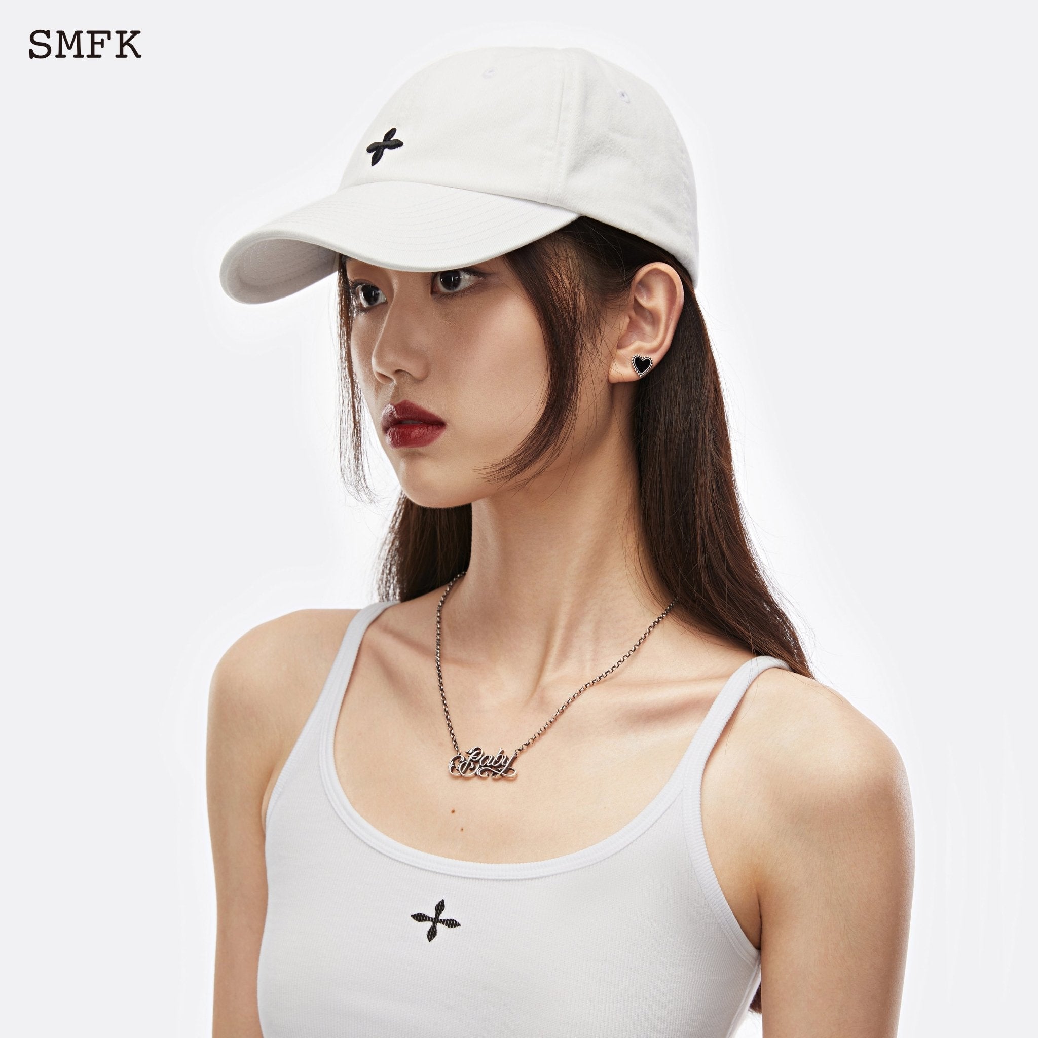 Compass Cross Flower Classic Baseball Cap Sky White