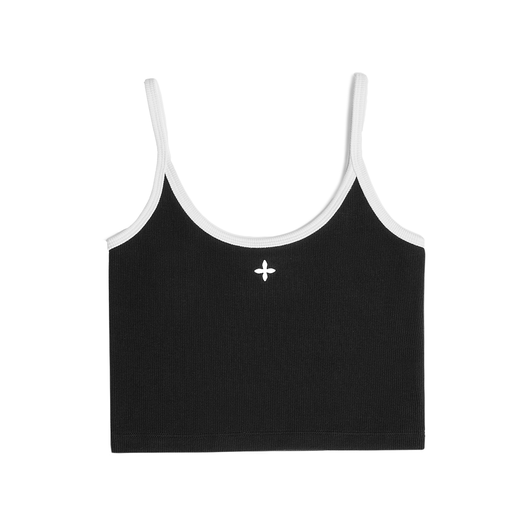 Compass Cross Flower Vintage Tank Top Black And White