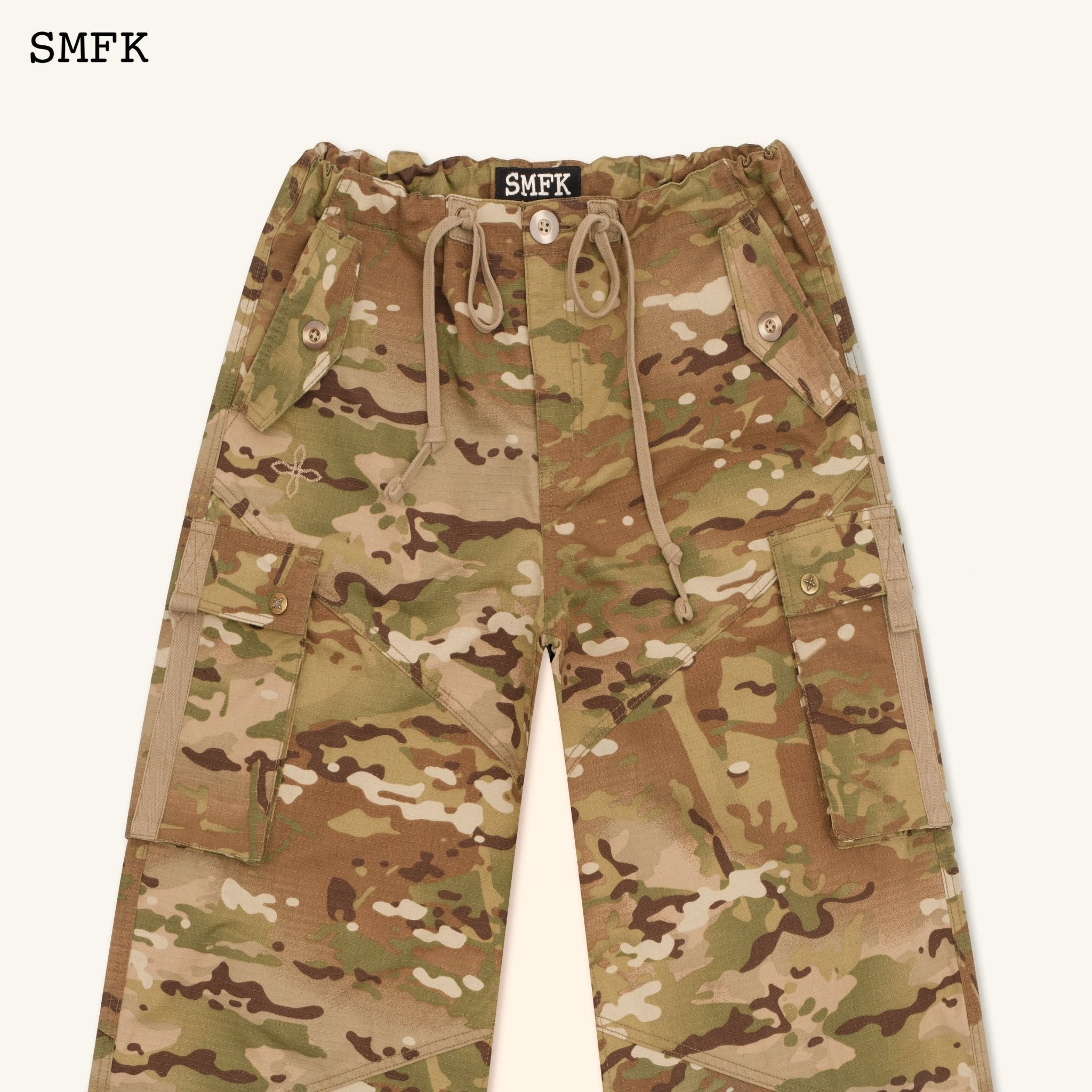 Compass Forest Camouflage Retro Paratrooper Pants