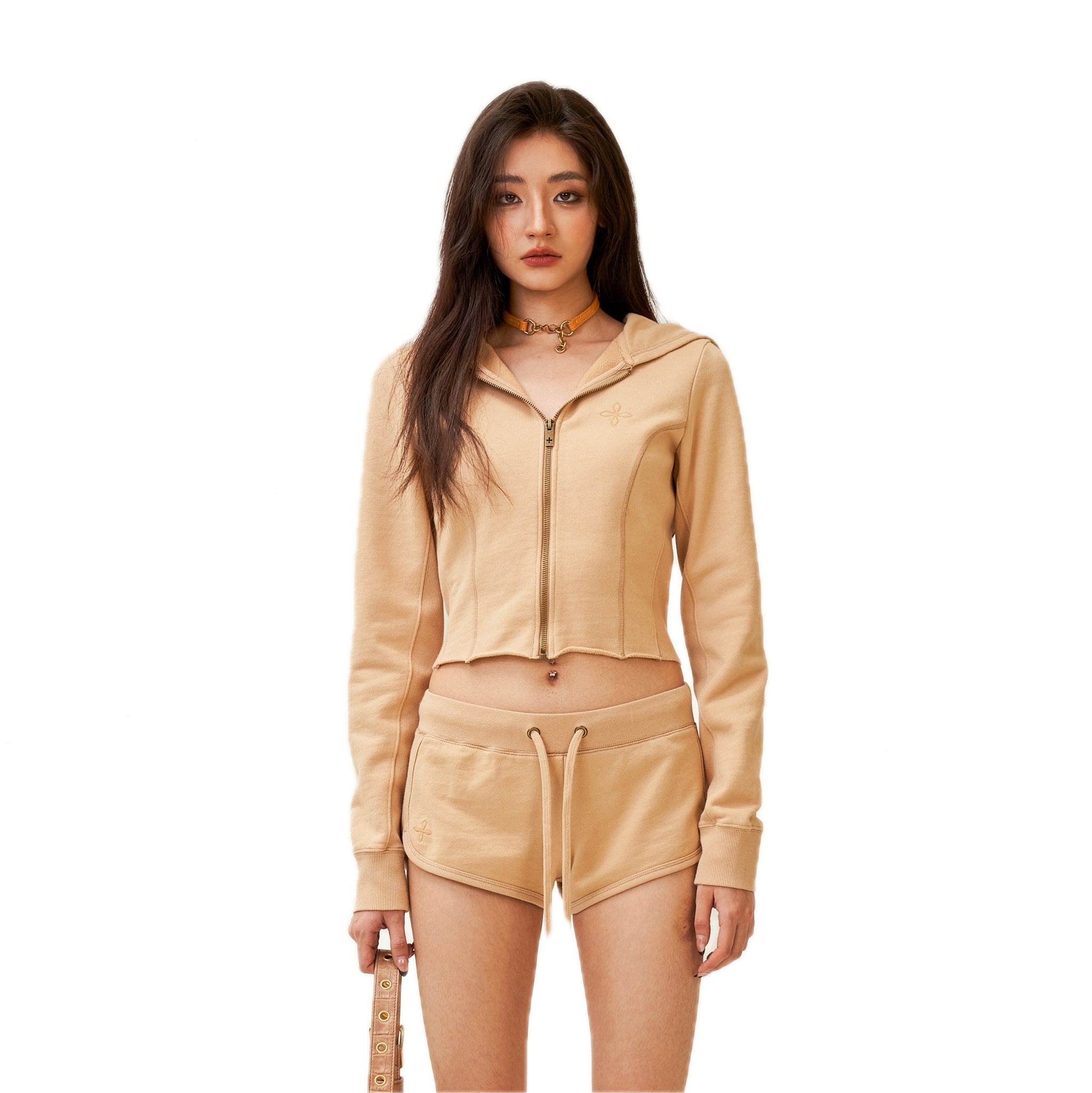 Compass Rove Stray Slim-Fit Hoodie In Sand