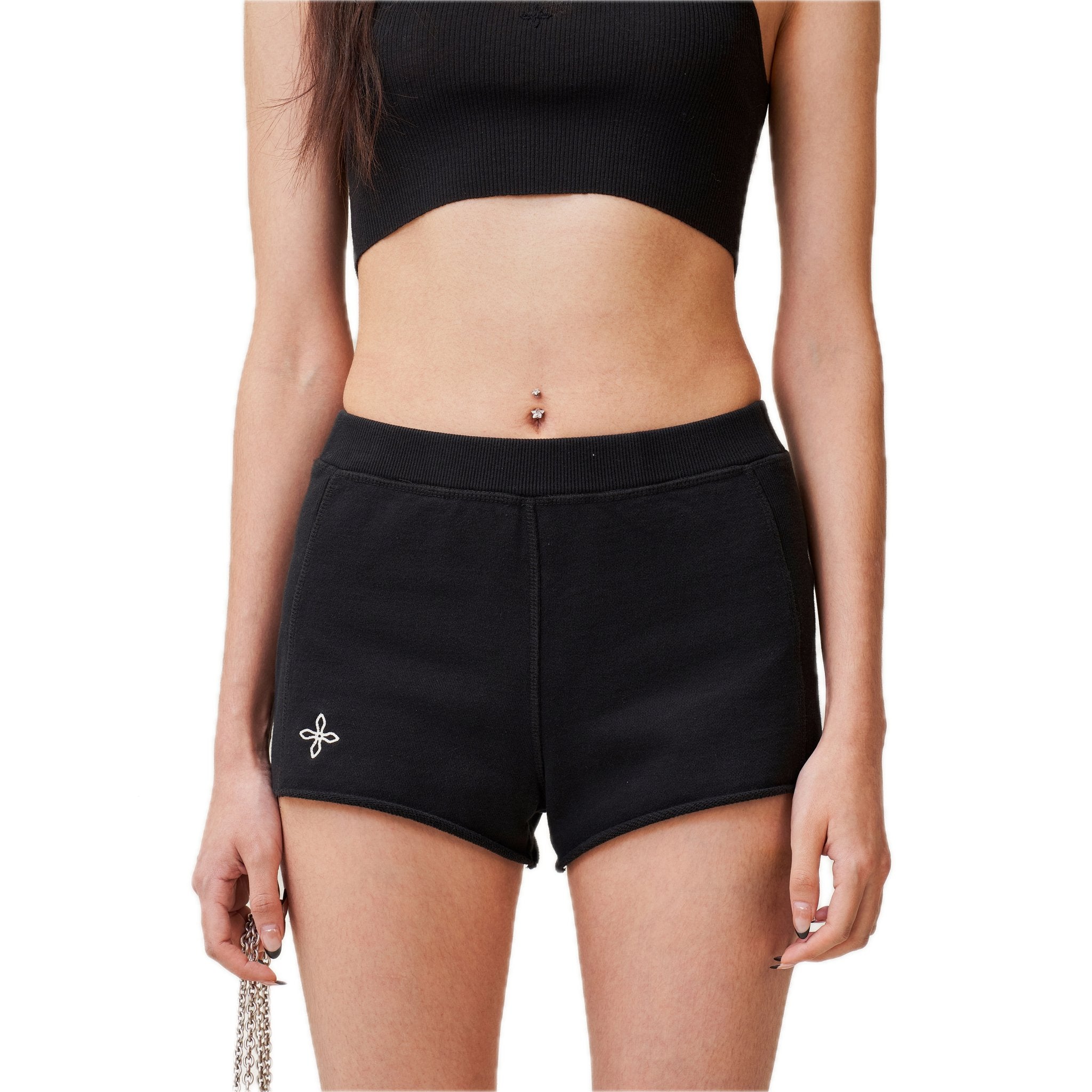 Compass Rove Stray Slim-Fit Sporty Shorts Black