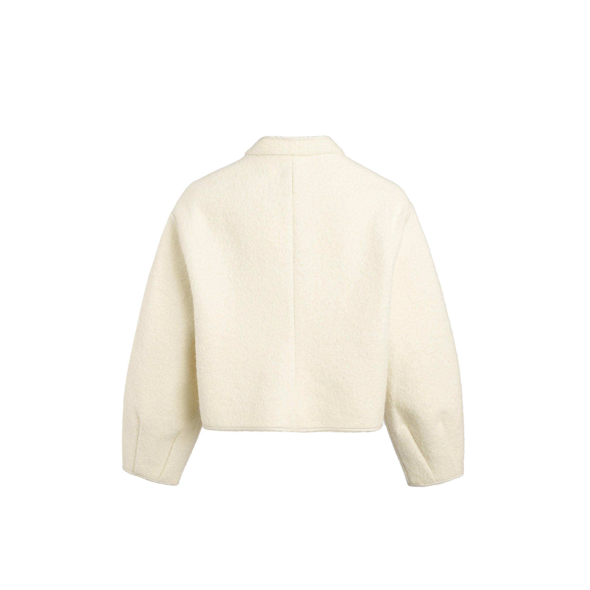 Cream White V-Nect Sweatshirt