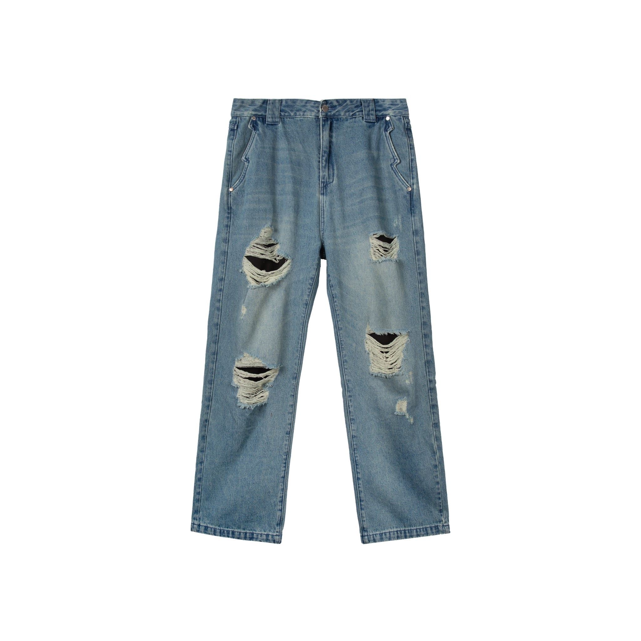 Customized Hollow-out Loose Jeans