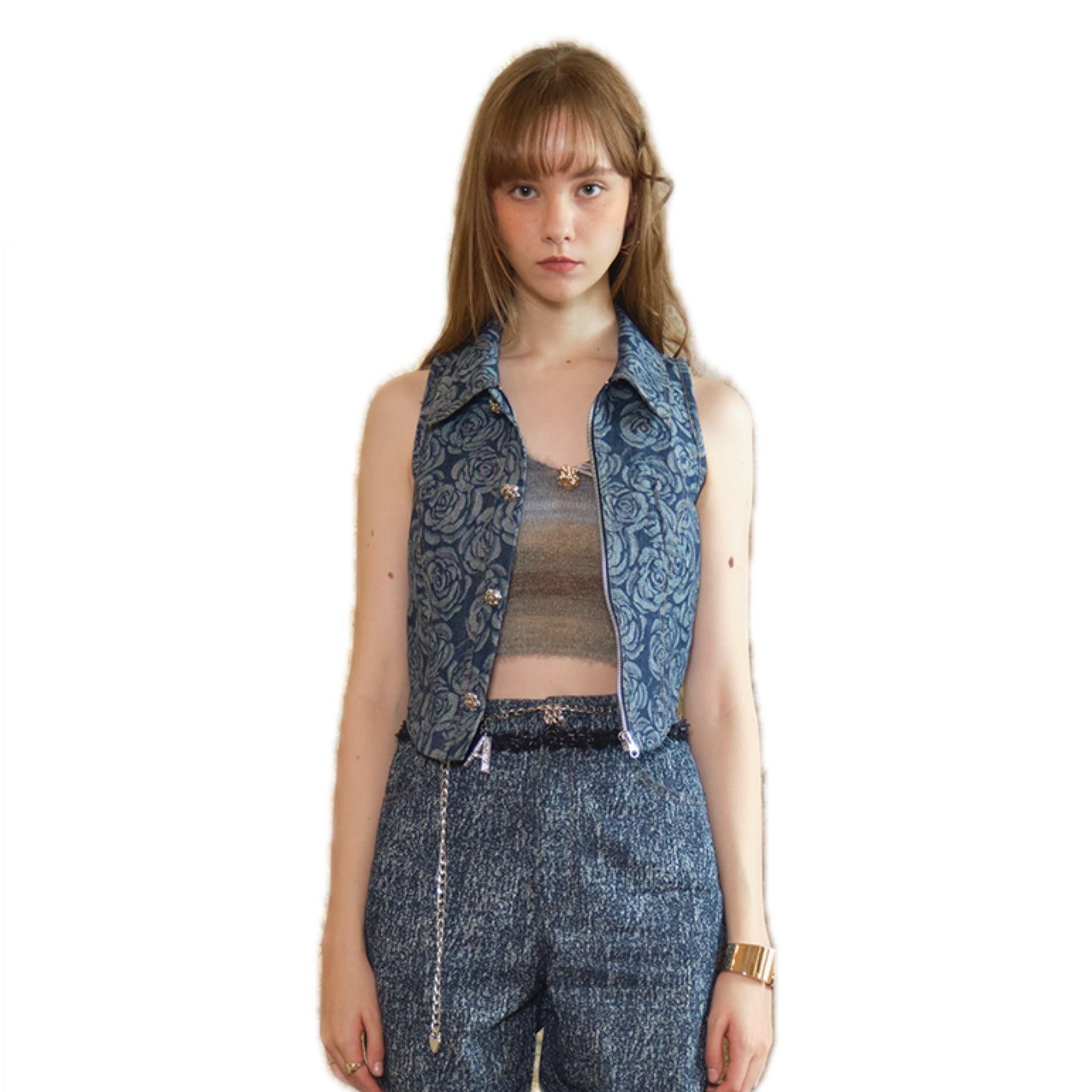 Dark Blue Denim Vest