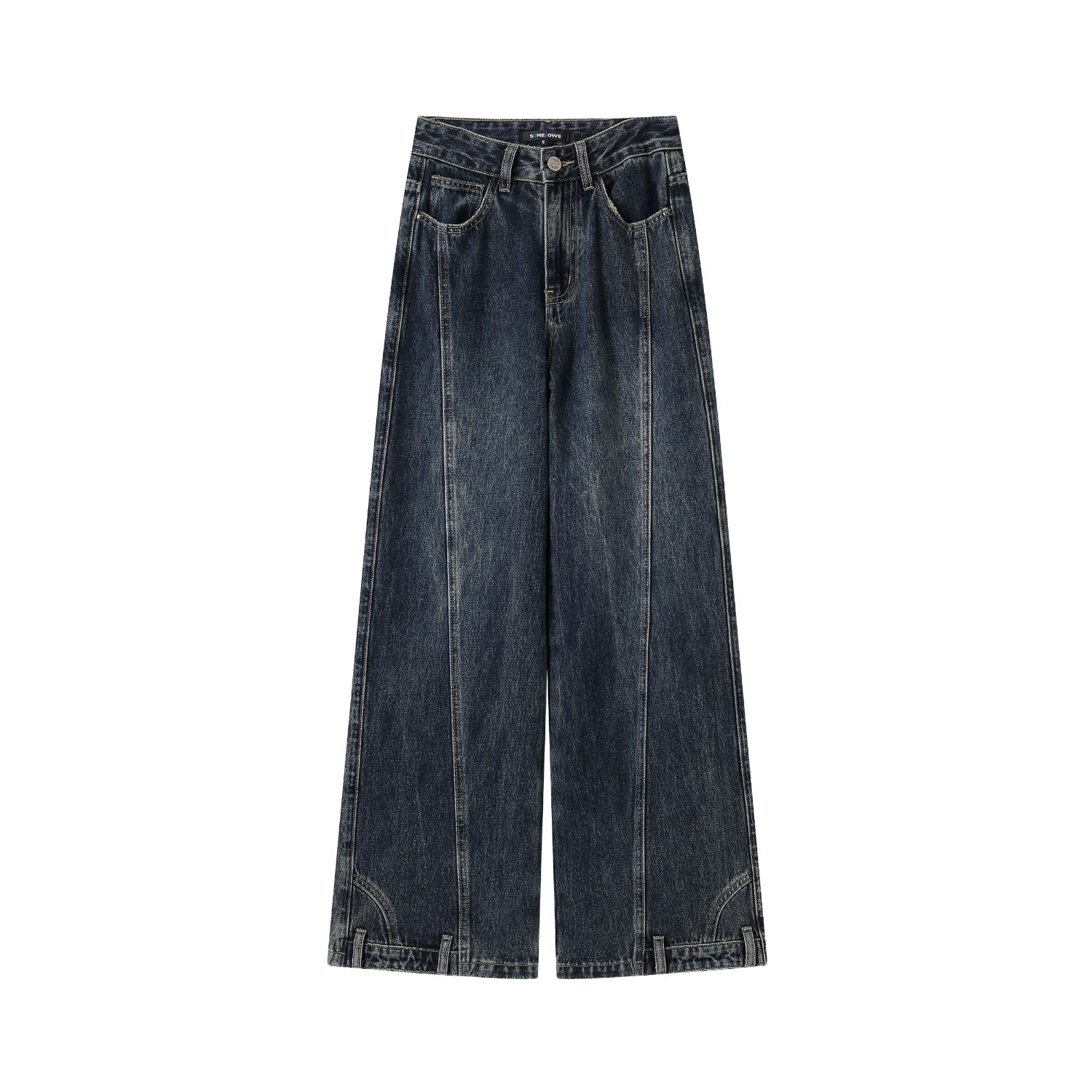 Deconstruction Waist Deco Jeans