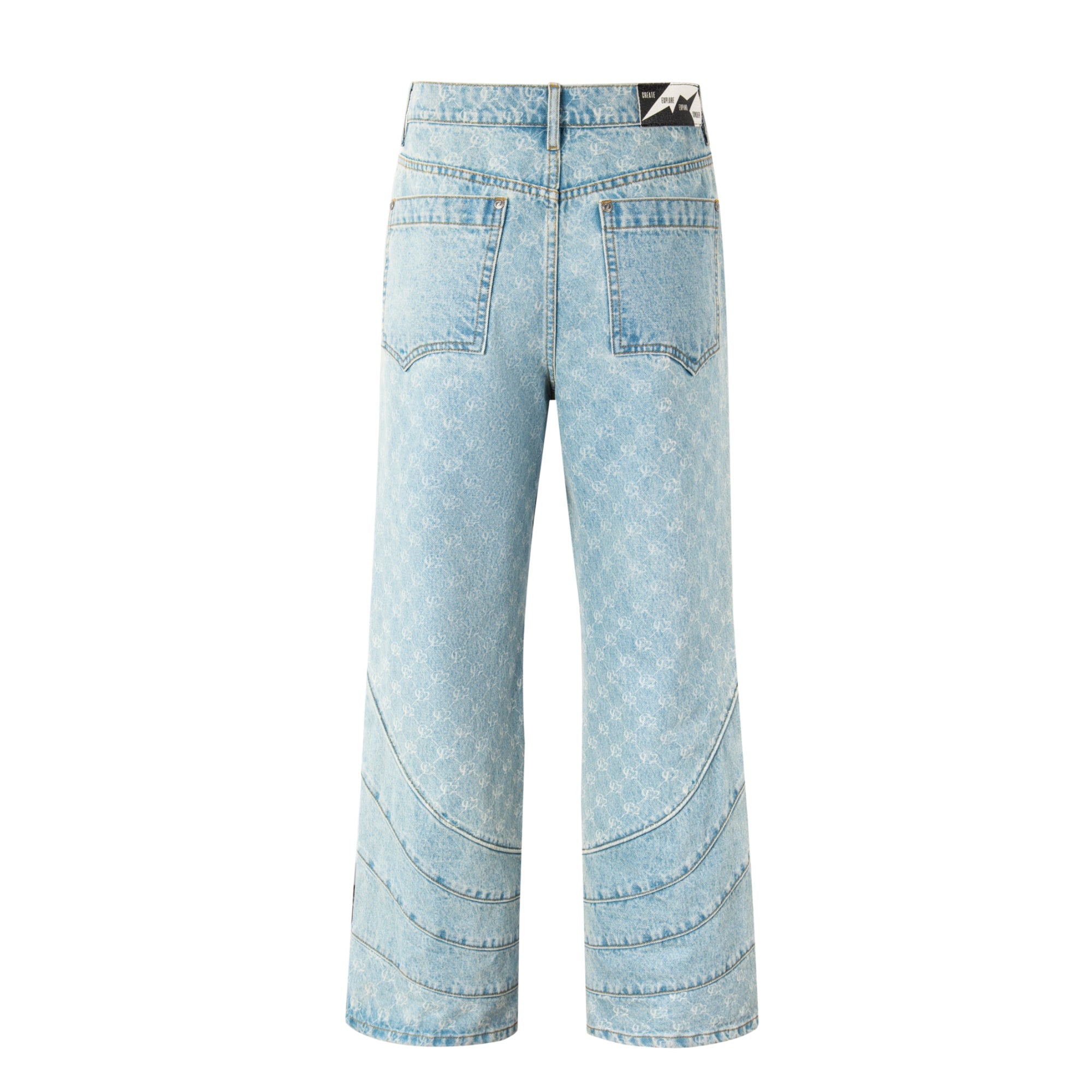 Deep Washed Monogram Knight Jeans