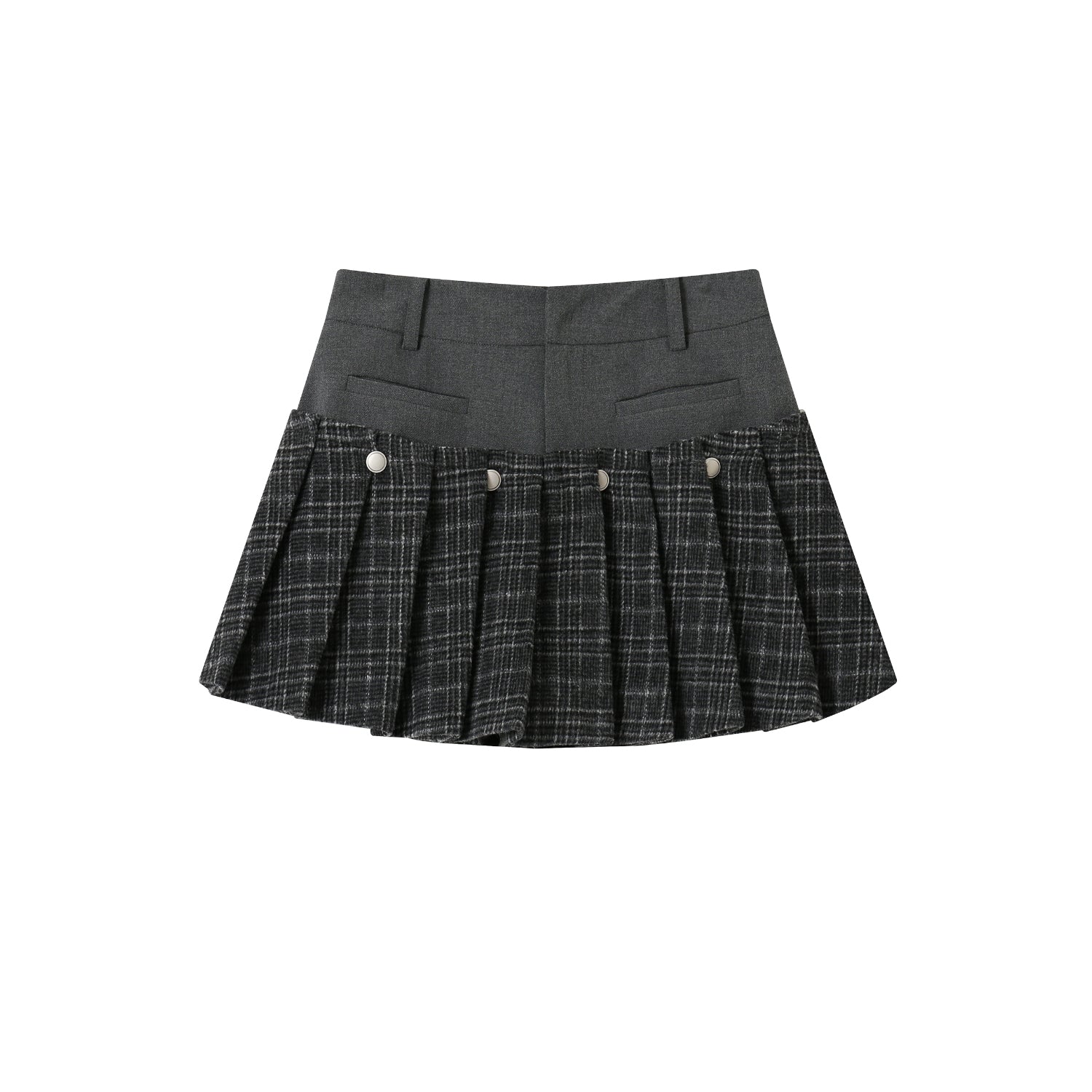 Detachable Checkered Shorts