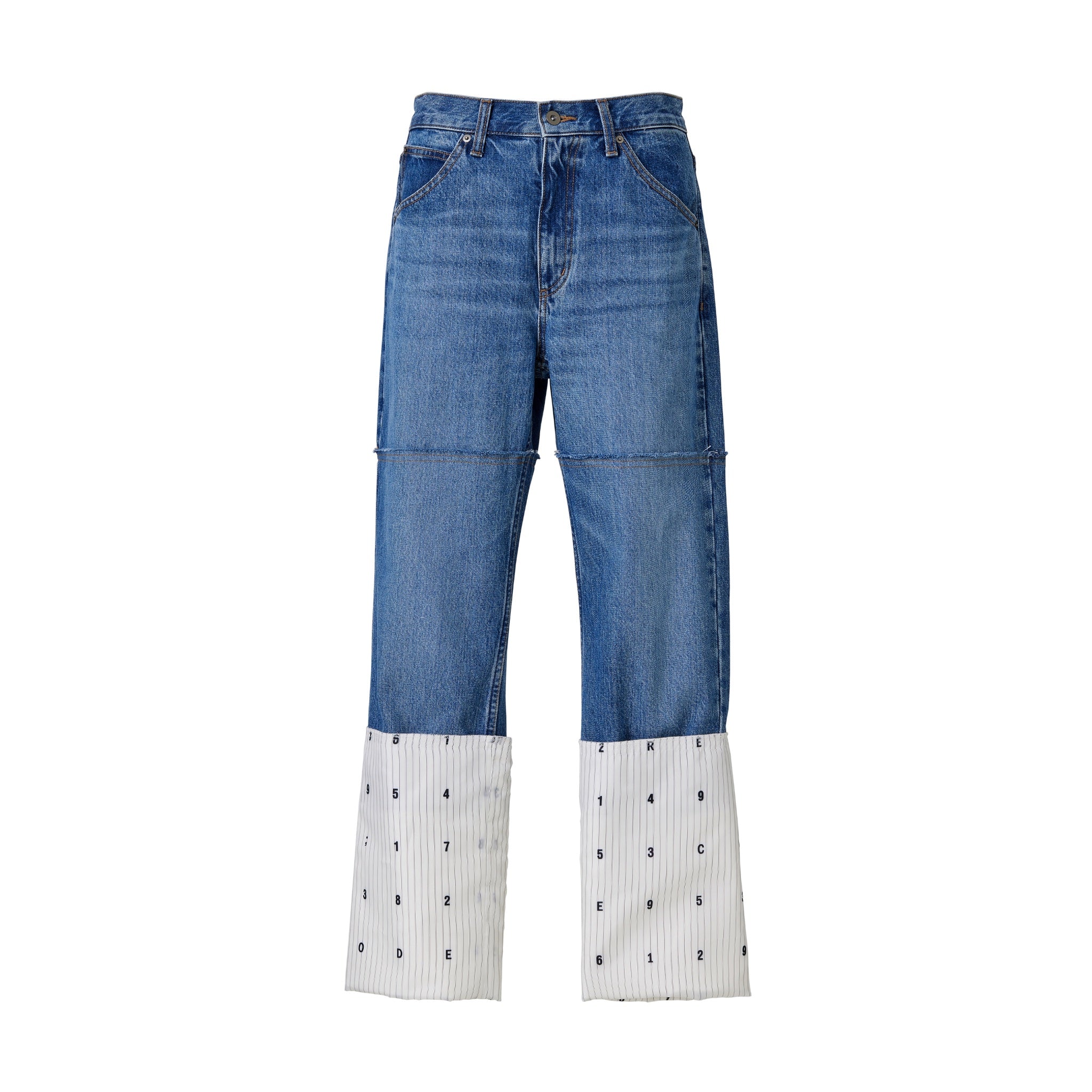 Digital Splicing Denim Pants