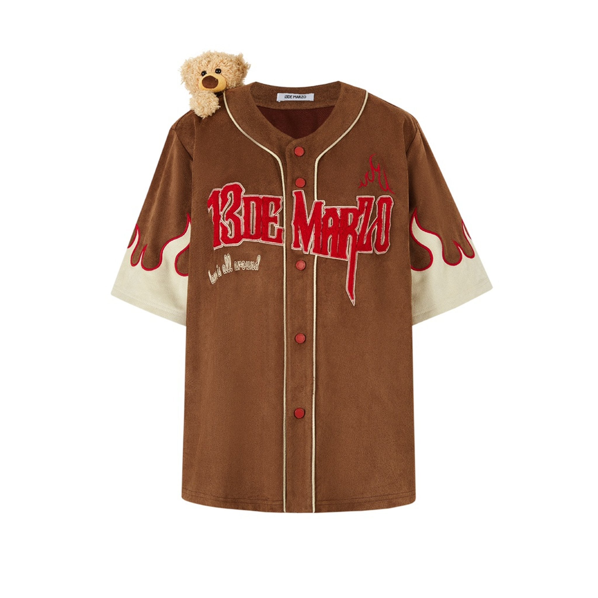 Flame Baseball Shirt Ganache