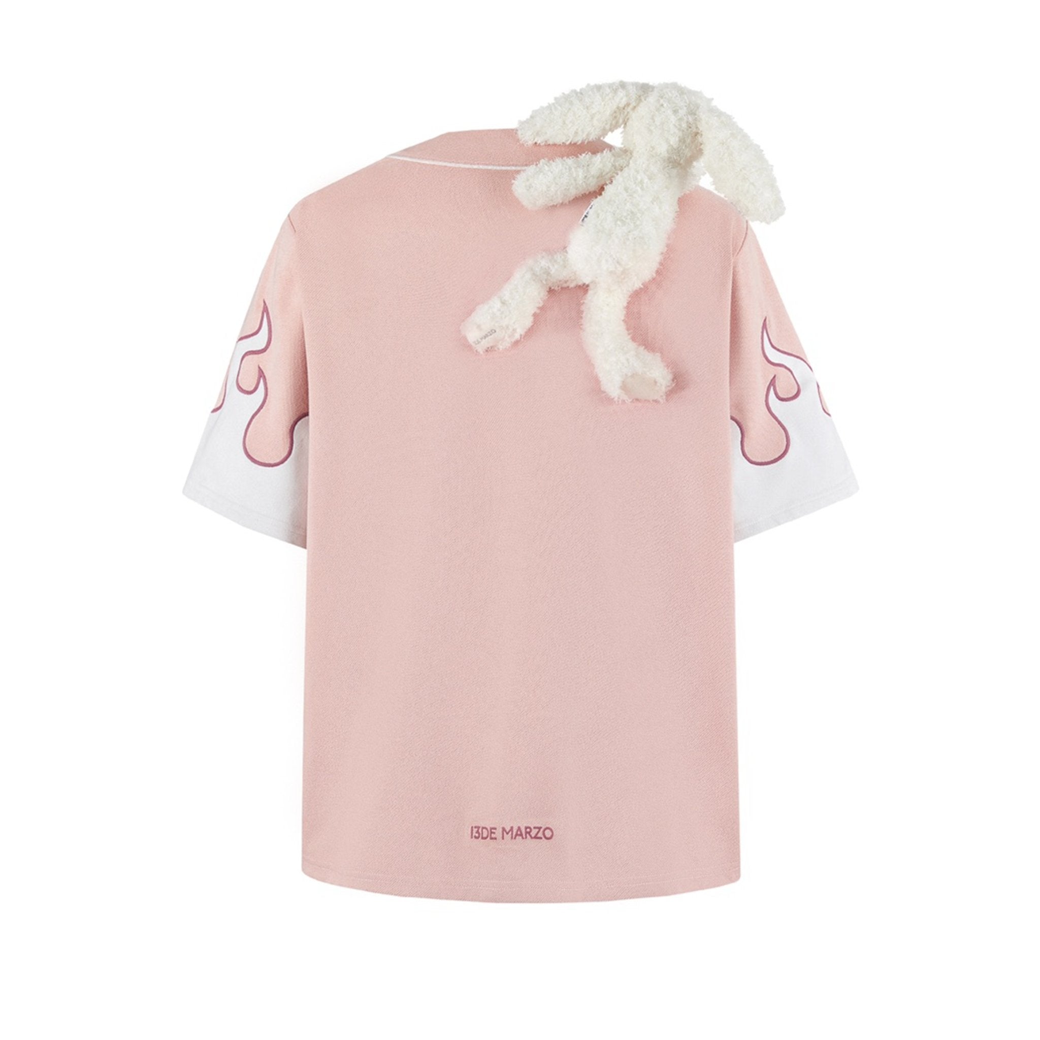 Flame Baseball Shirt Mauve Chalk