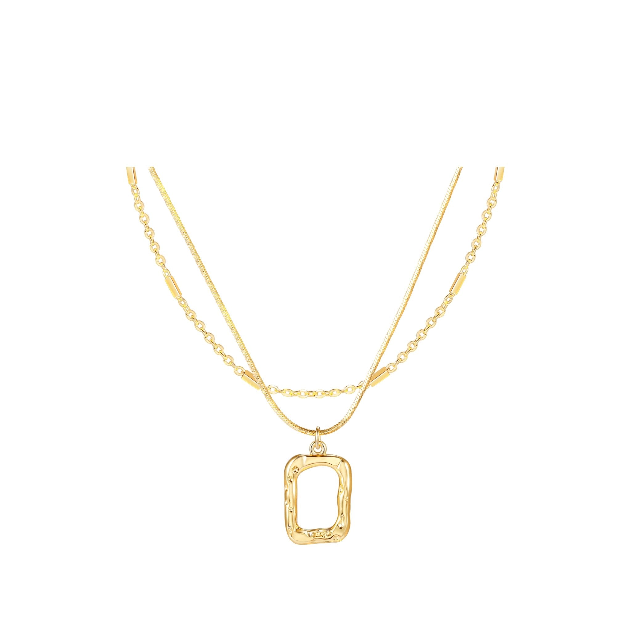 Frame of Art Necklace Gold