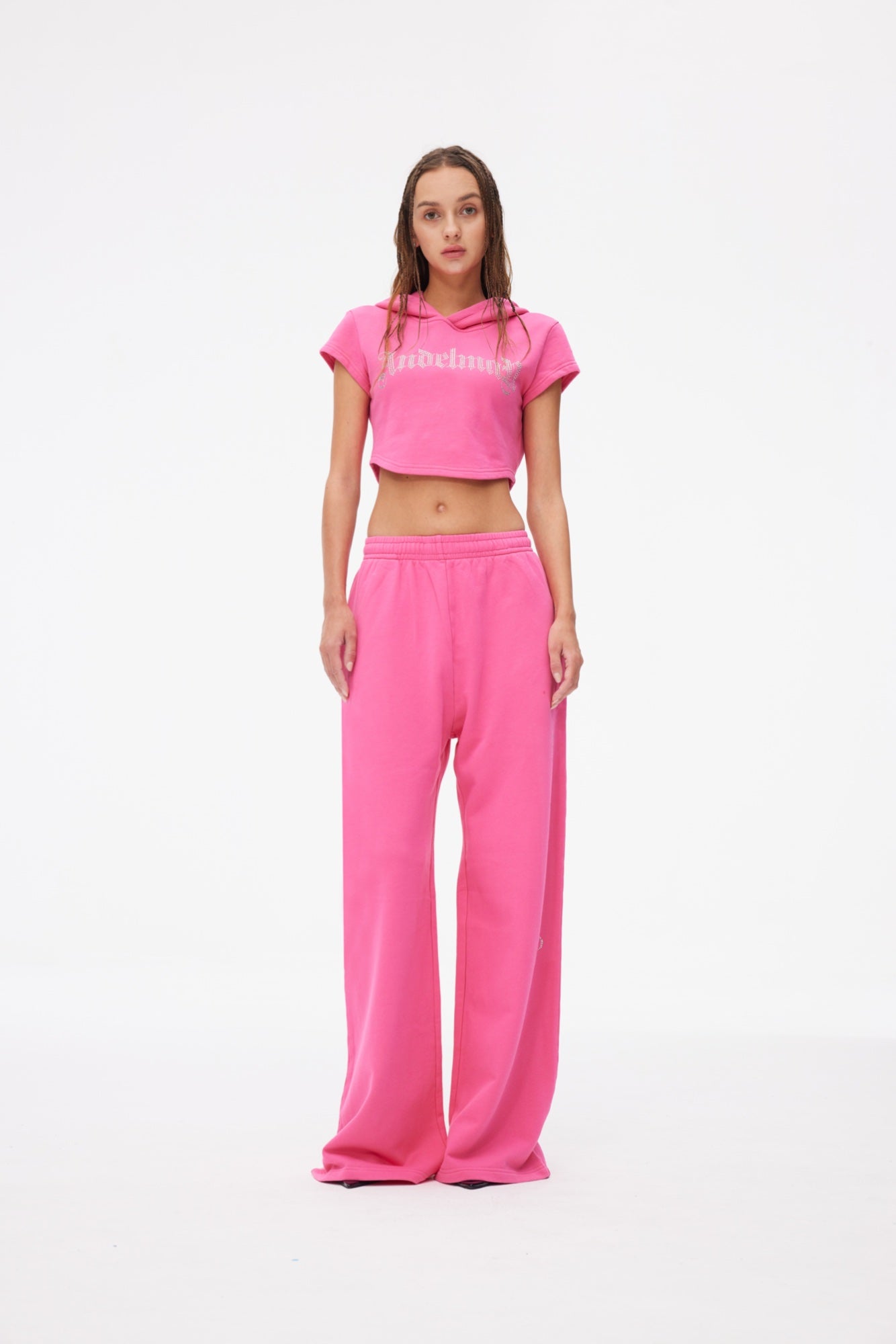 Gothic Crystal Long Pants Pink