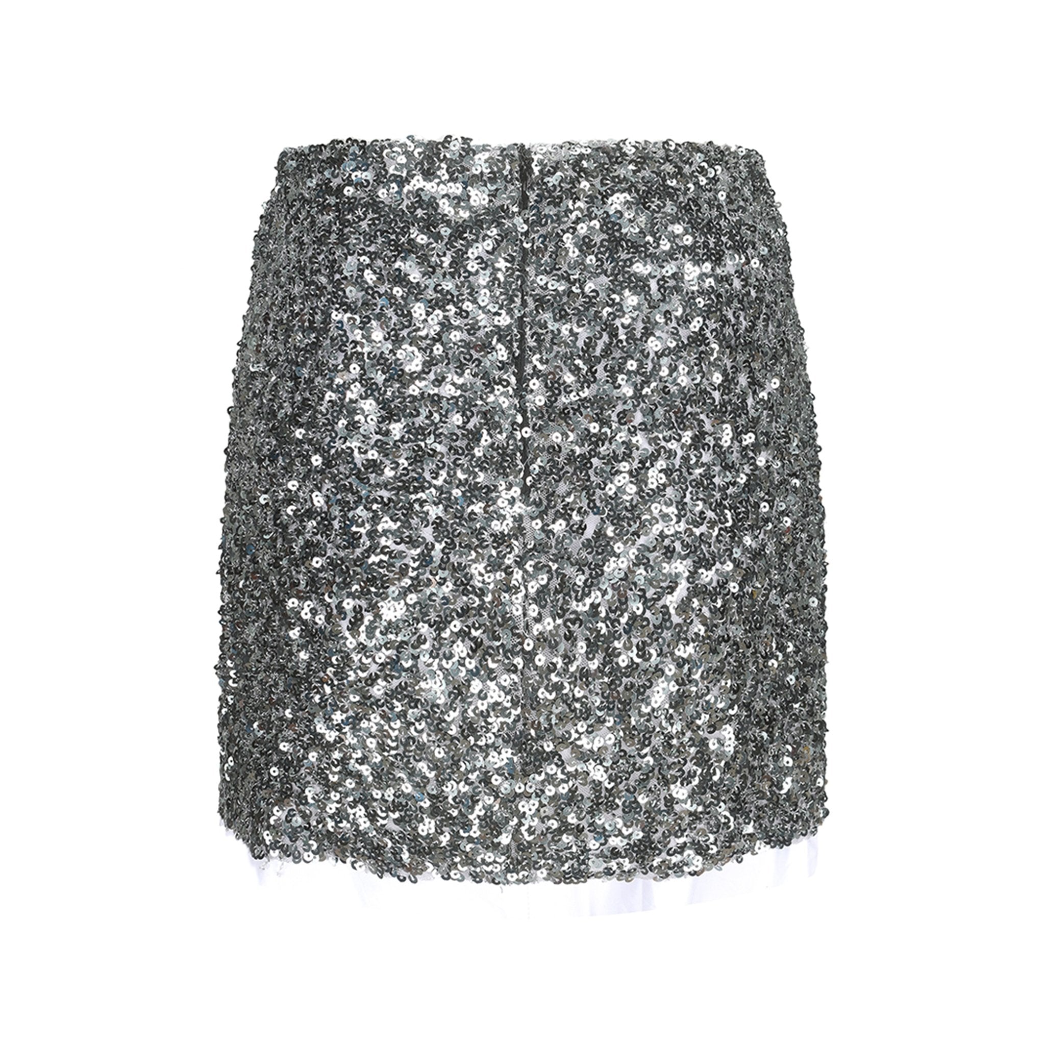 Gray Sequined Skirt