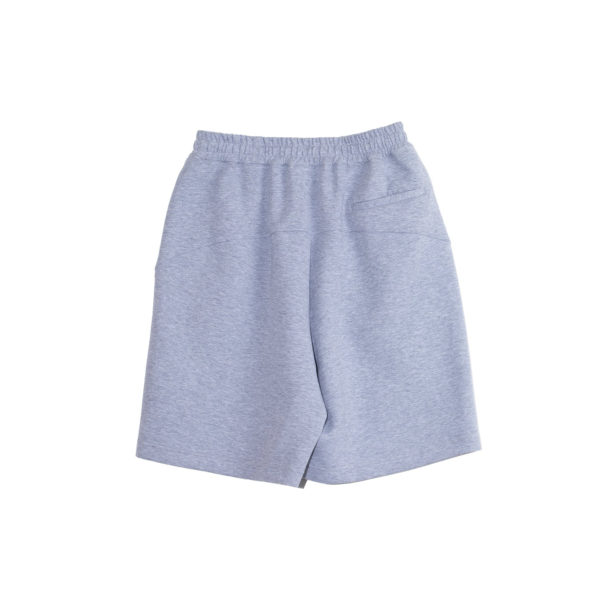 Gray Space Cotton Curved Shorts