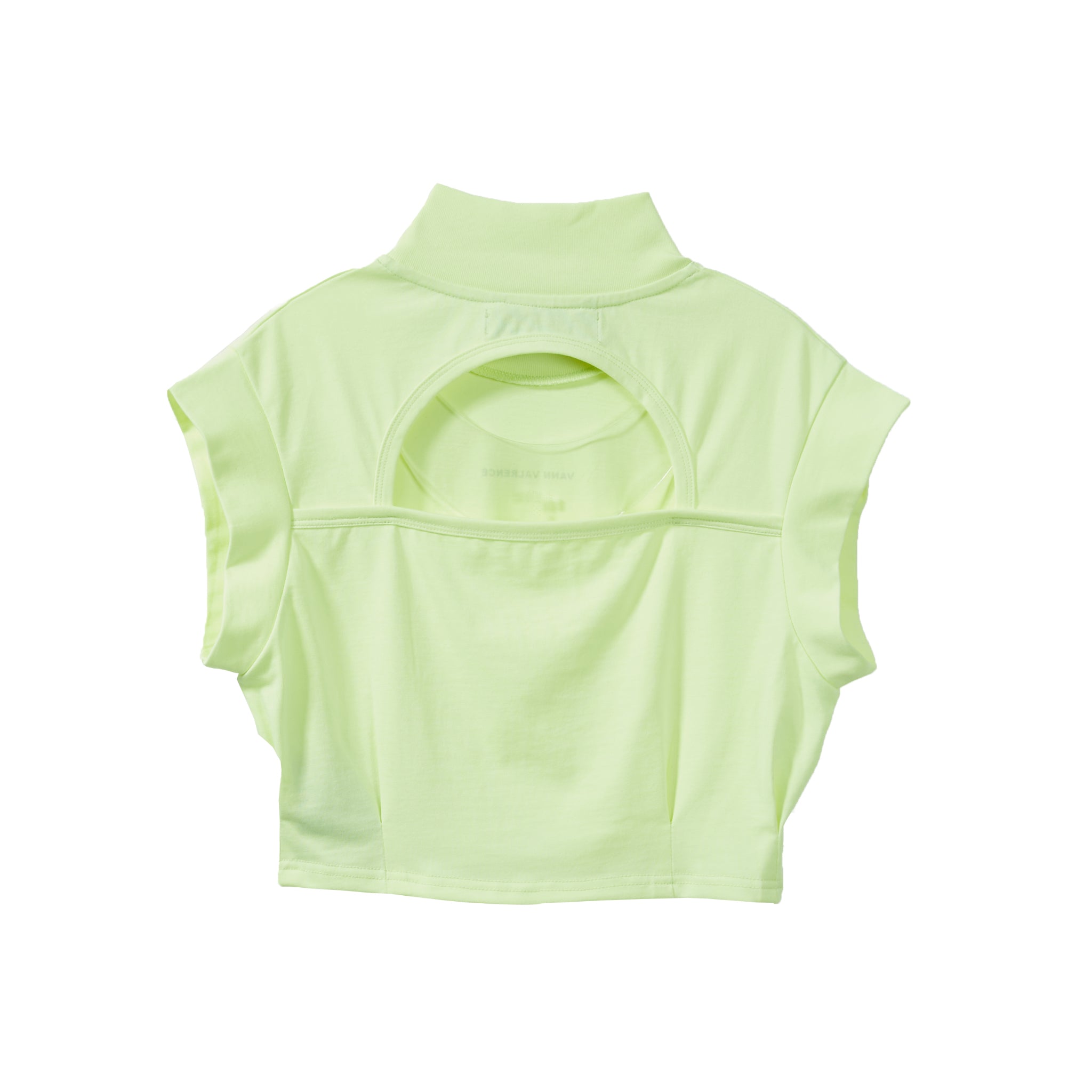 Green Women Short High-neck T-shirt