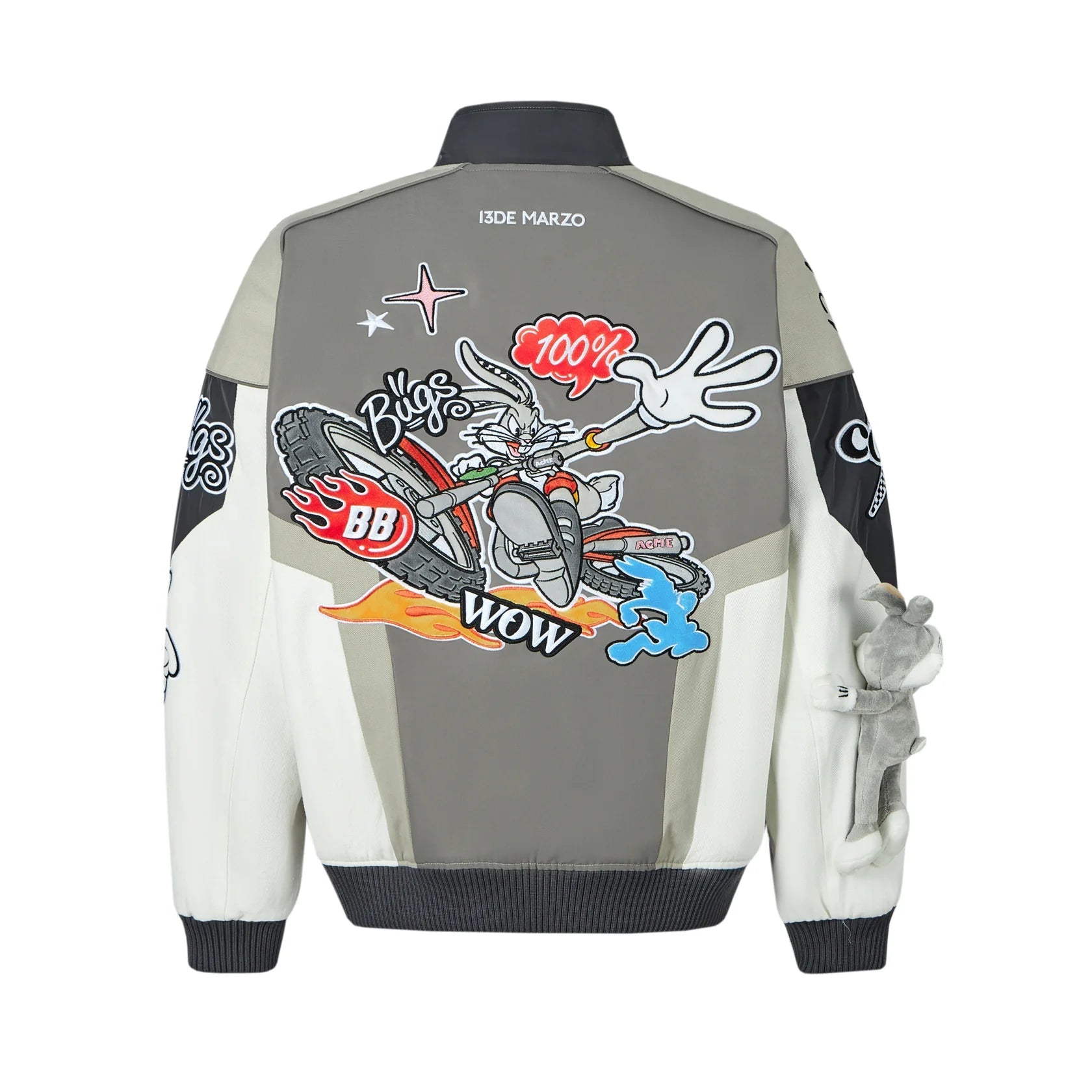 Grey Bugs Bunny Racing Jacket