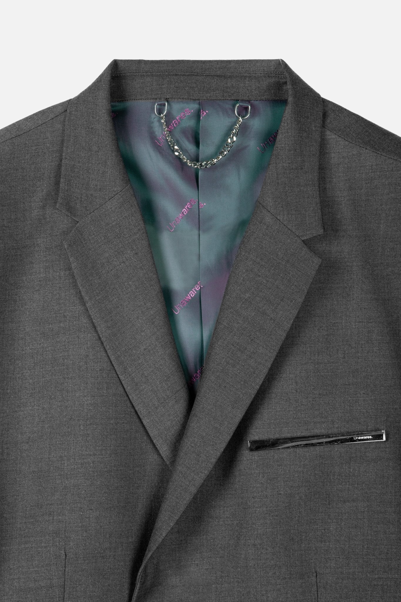 Grey Customized Metal Single Buckle Suit