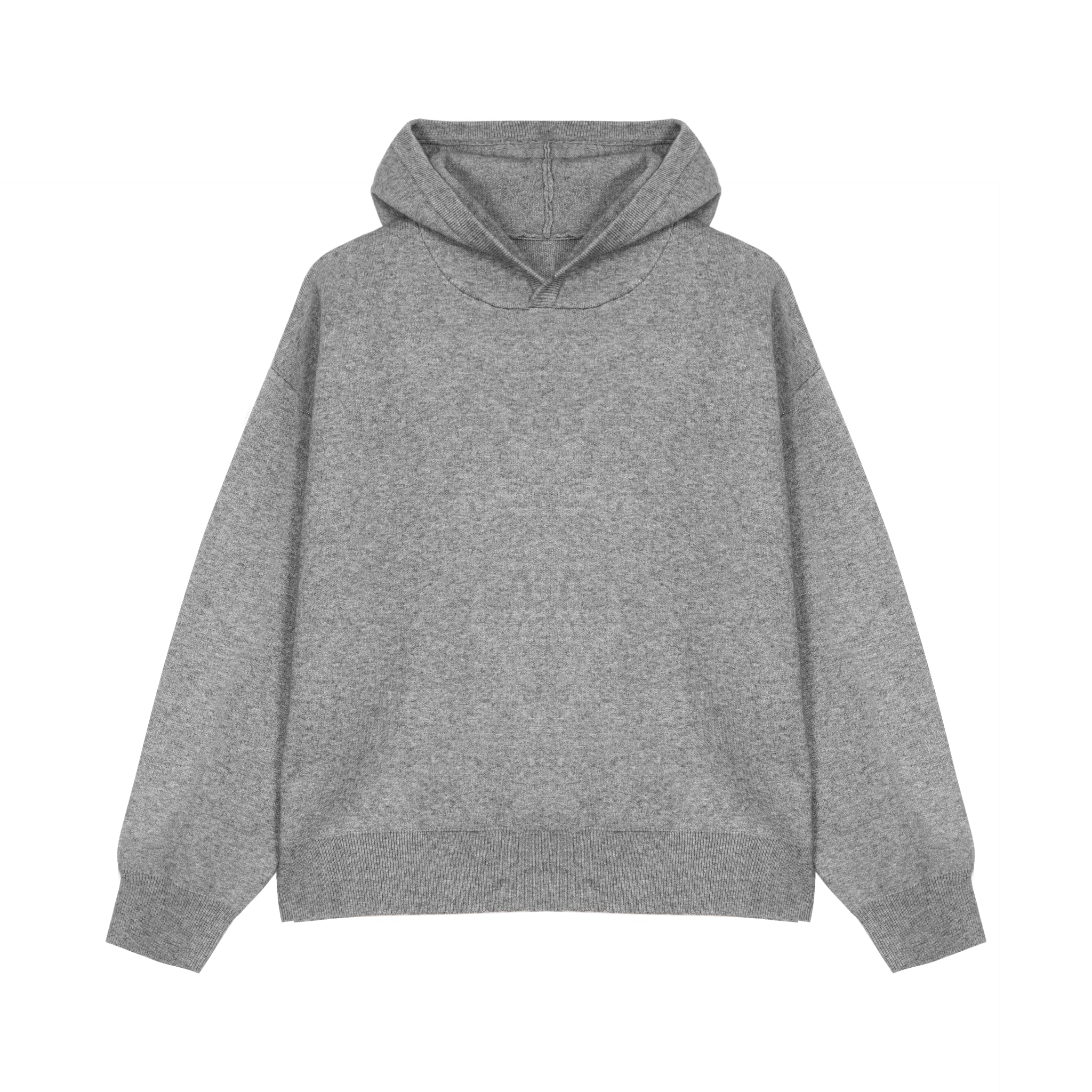 Grey Customized Oversize Hooded Sweatshirt Logo Sweater