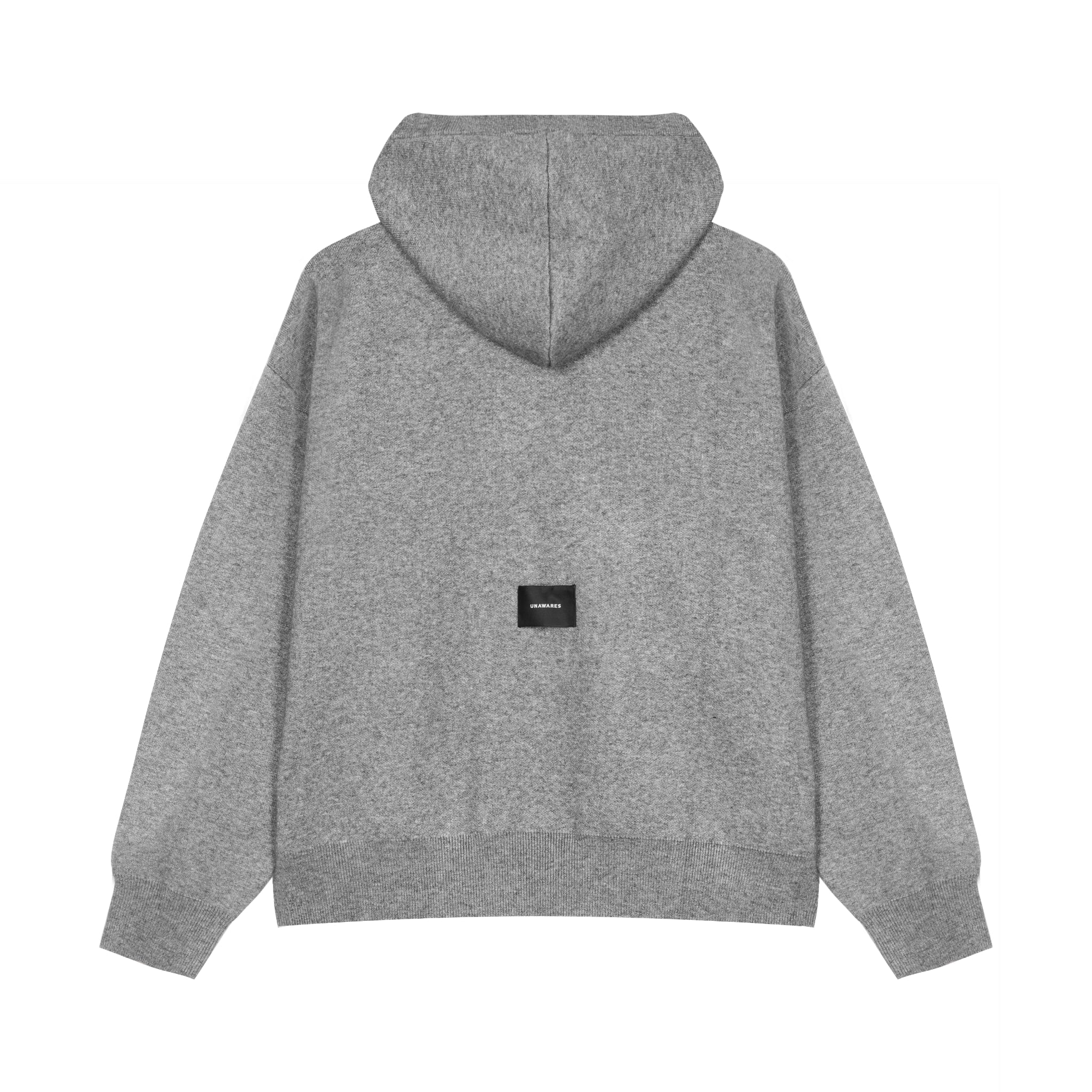 Grey Customized Oversize Hooded Sweatshirt Logo Sweater