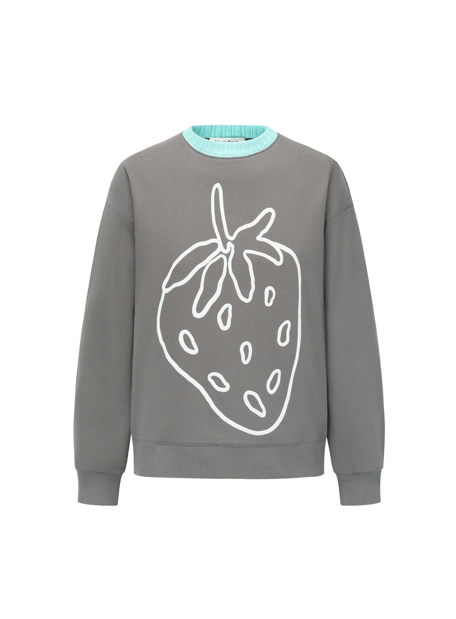 Grey Figured Strawberry Sweatshirt