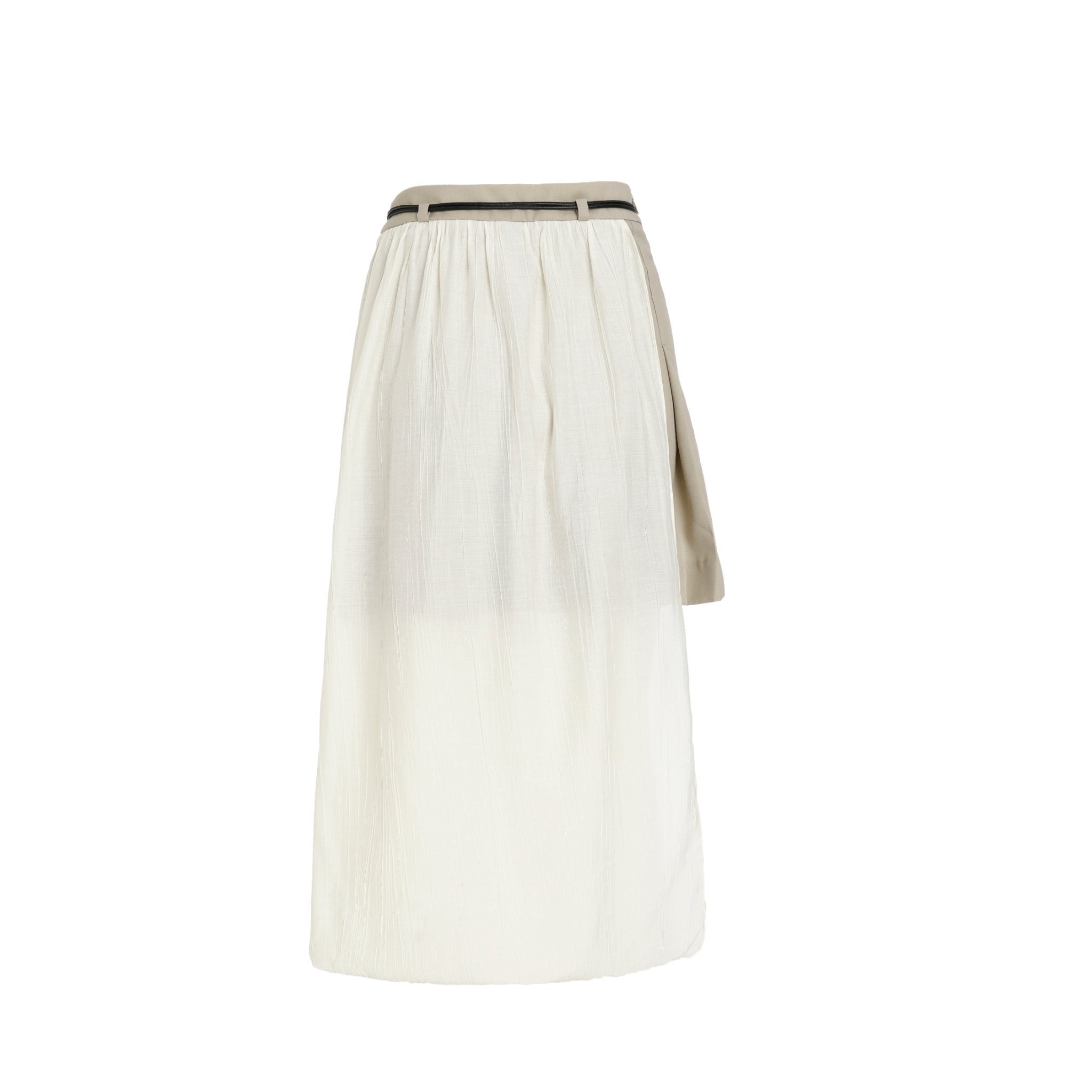 white wool wrap skirt