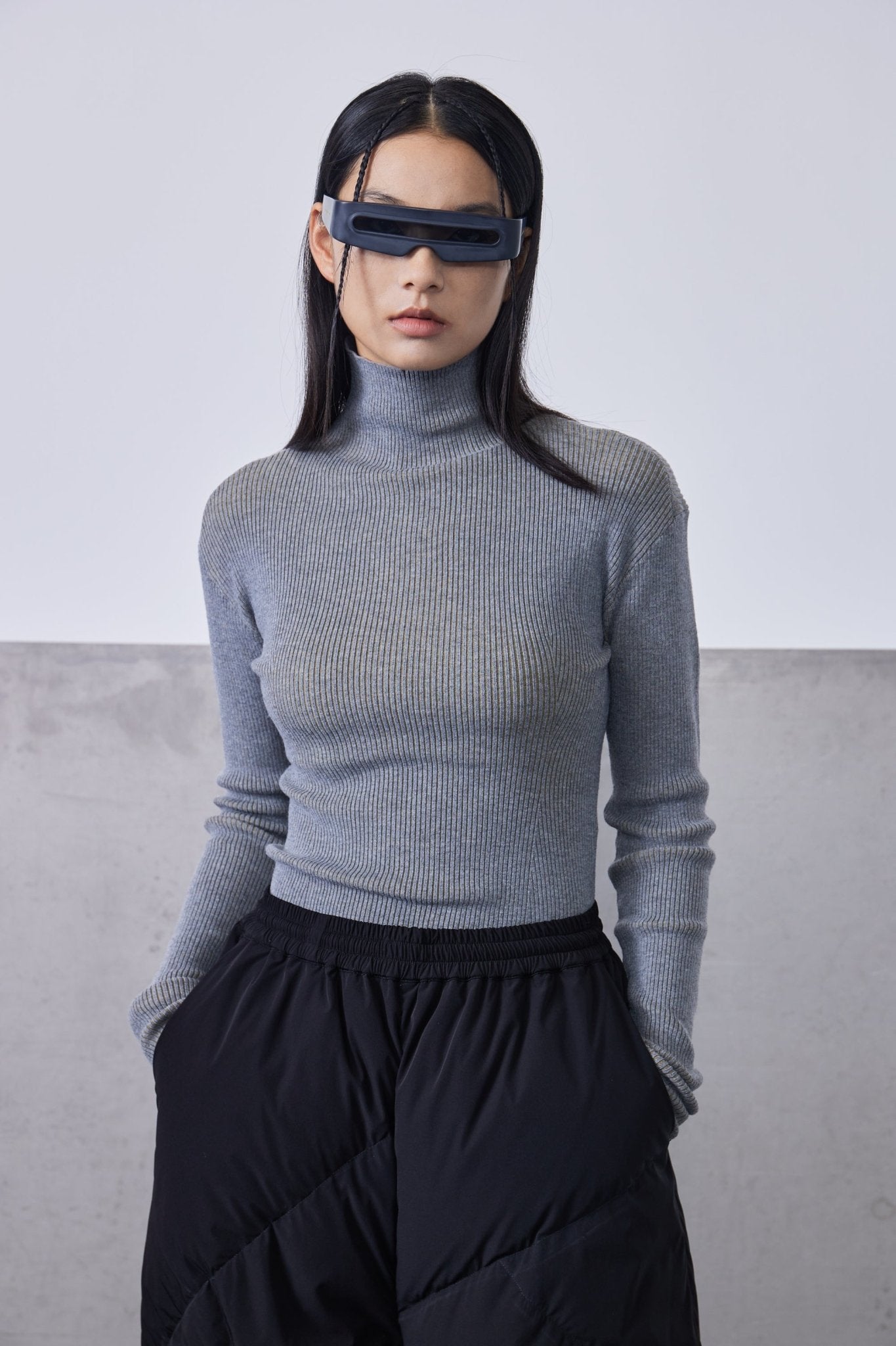 Grey Turtle Lady Sweater