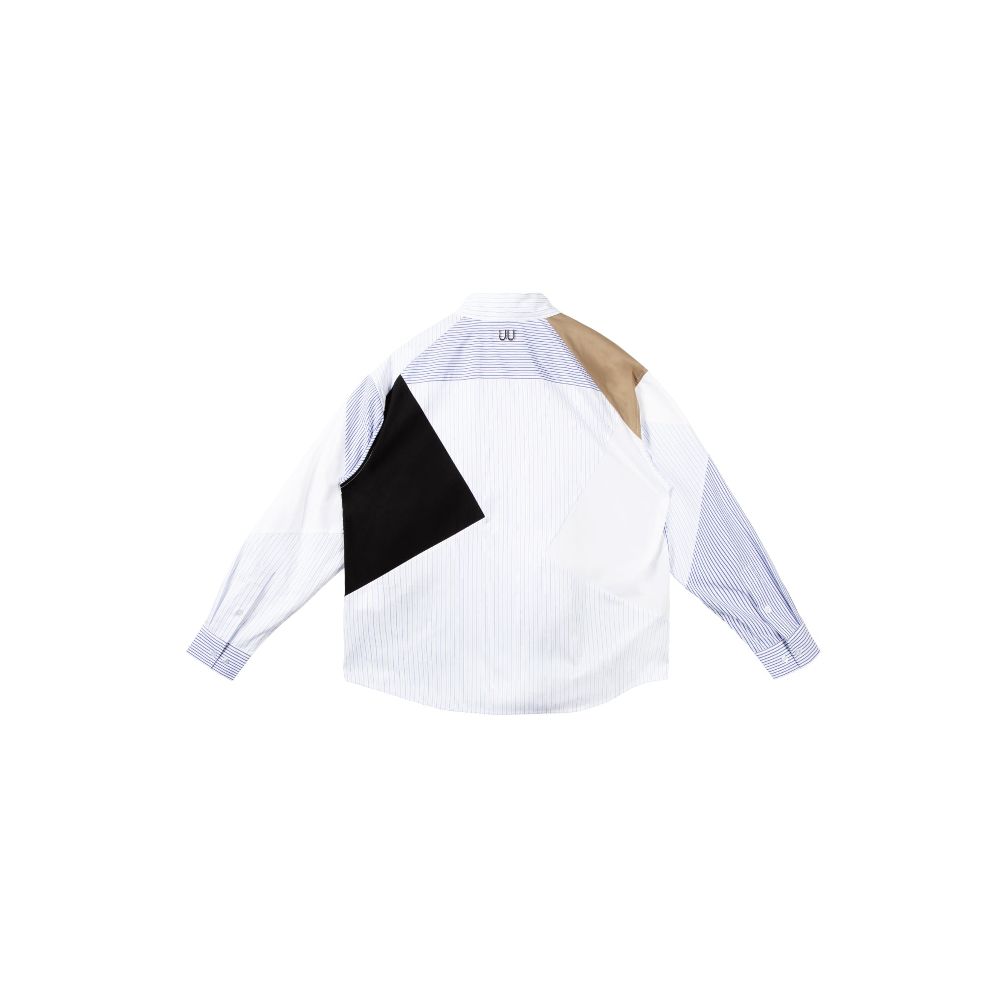 Irregular Geometric Stitching Long-sleeved Shirt