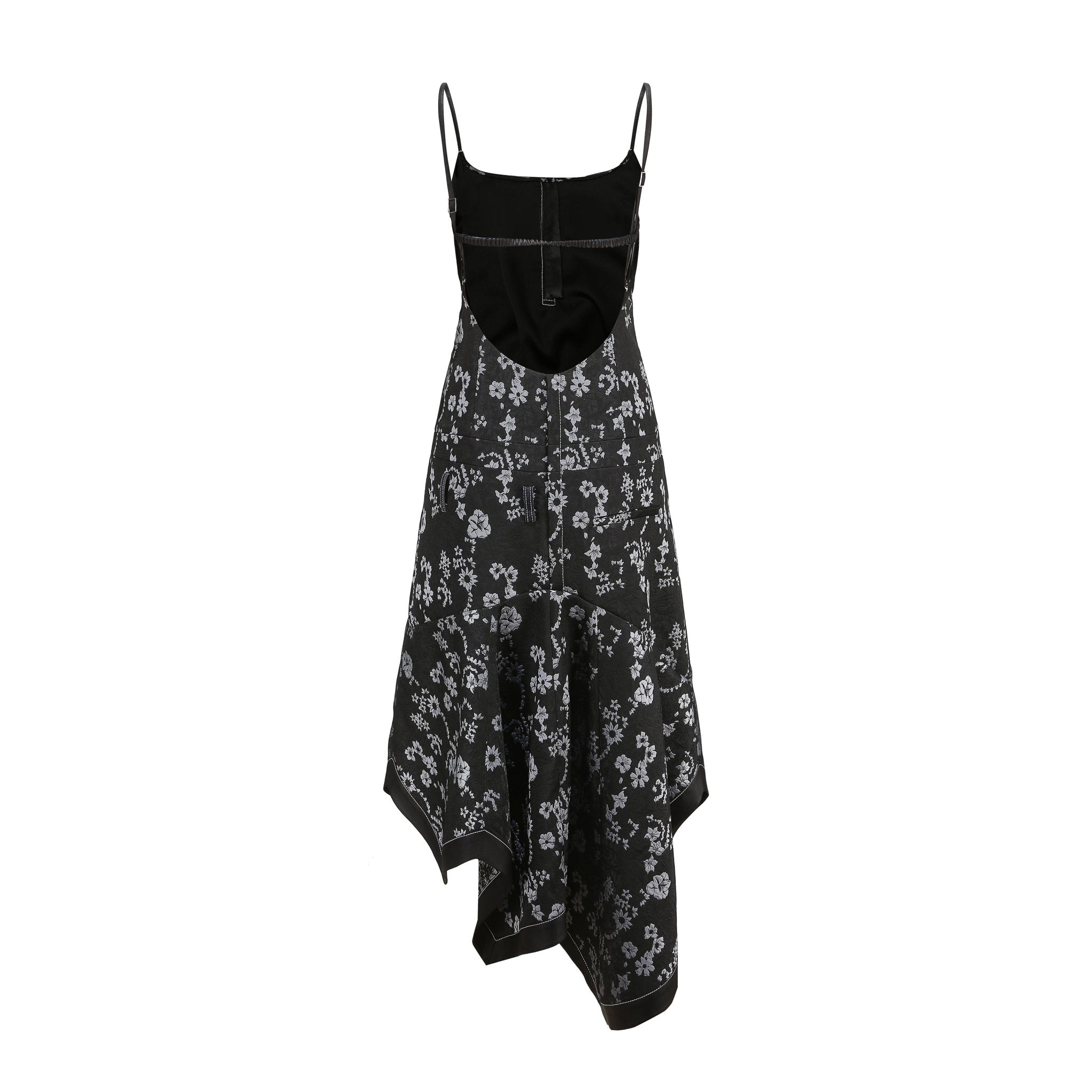 Jacquard Scarf Slip Dress