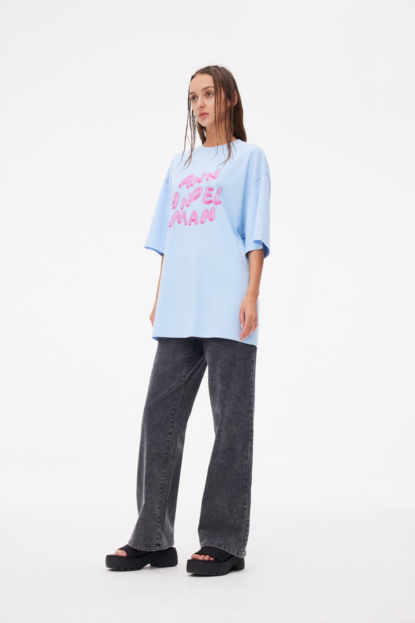 Jelly Letter T-shirt Blue